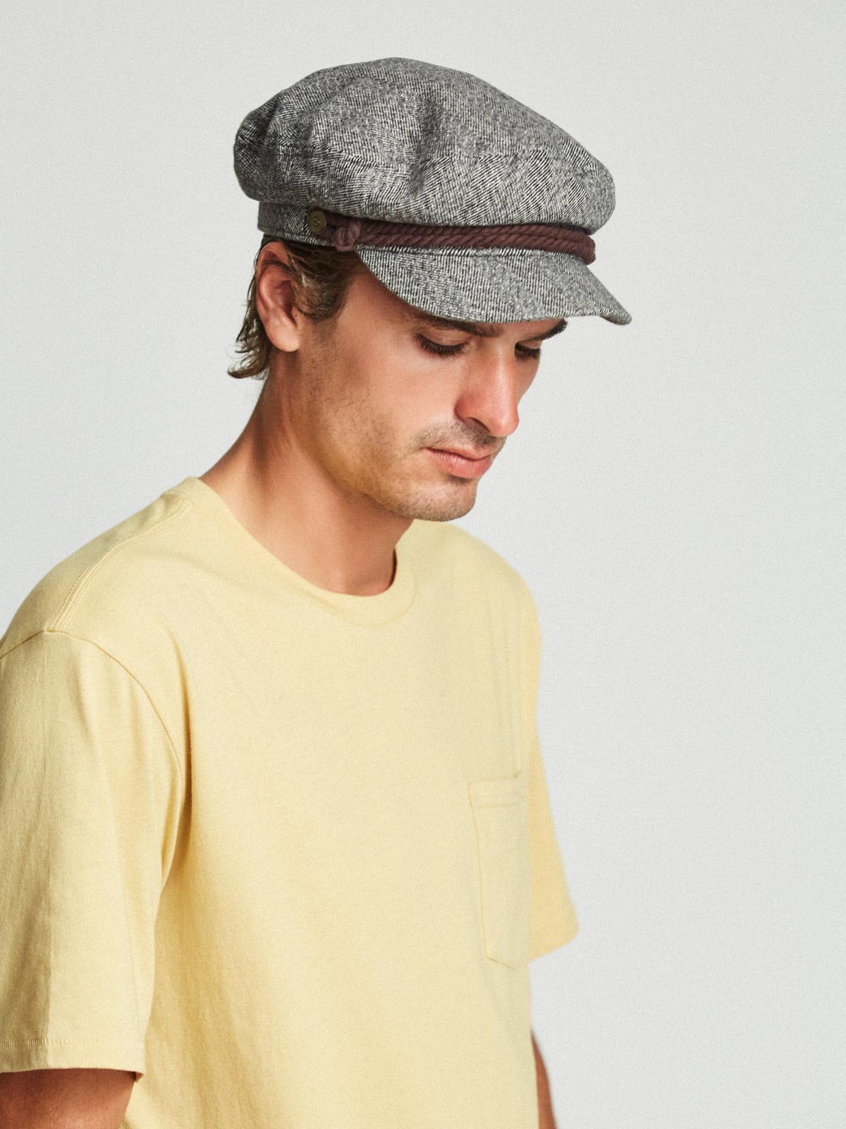 Brixton Fiddler Cap Flat cap (heather grey/cream)