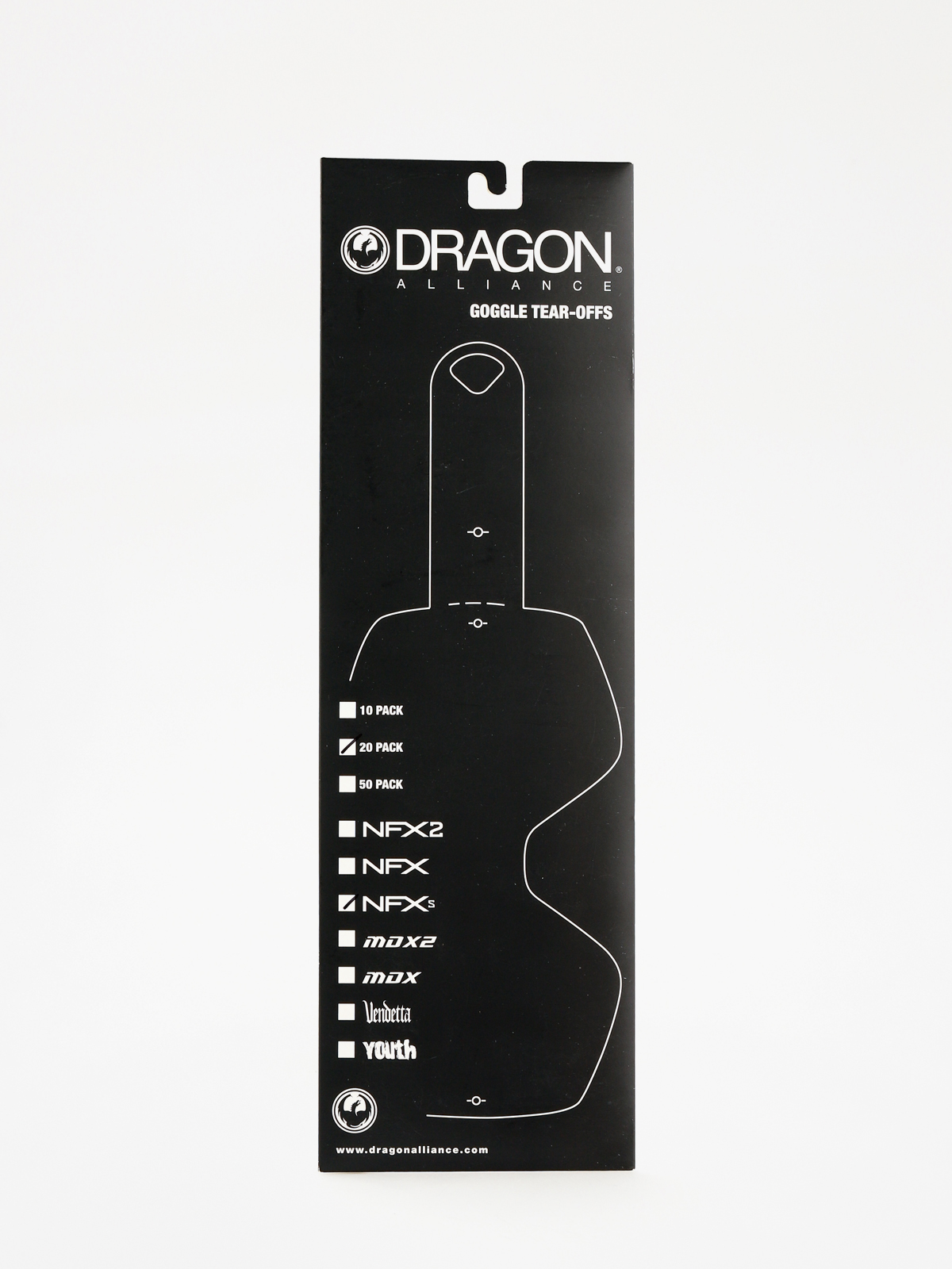 Dragon NFXs Gyorsan a szemüveghez (tear off 20 pack clear)