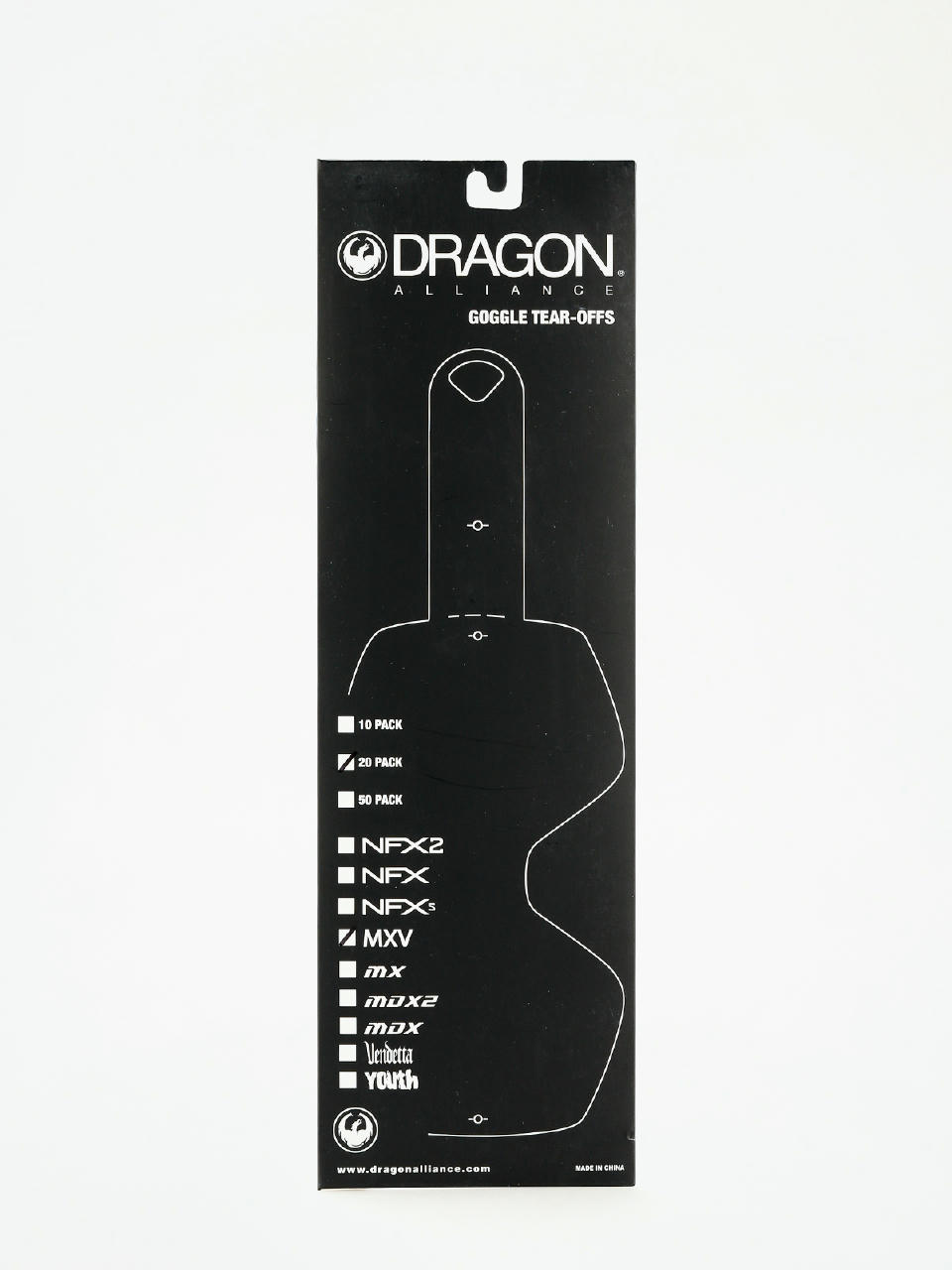 Dragon MXV Gyorsan a szemüveghez (tear off 20 pack clear)