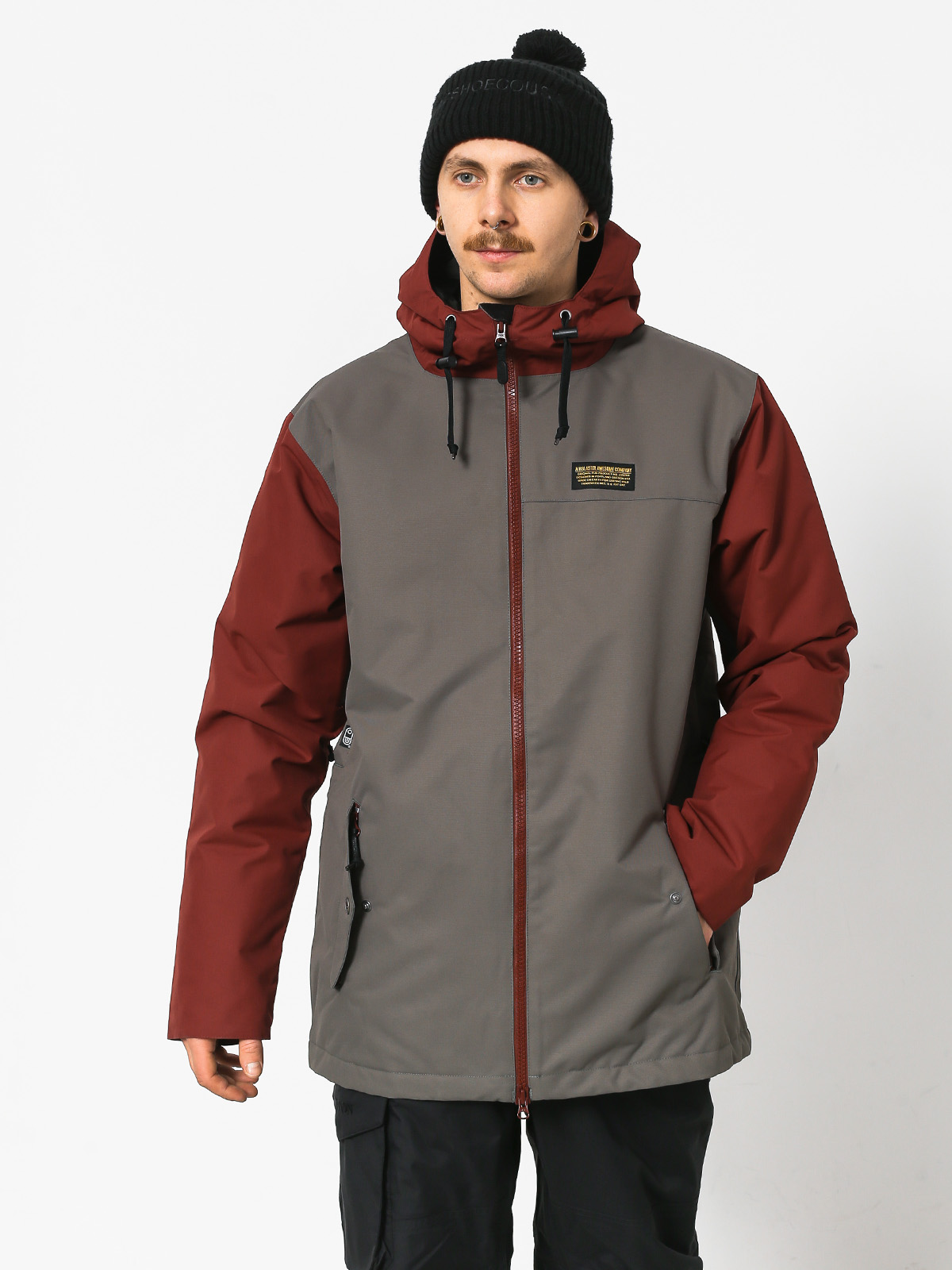 Férfi Airblaster Toaster Snowboard dzseki (grey oxblood)