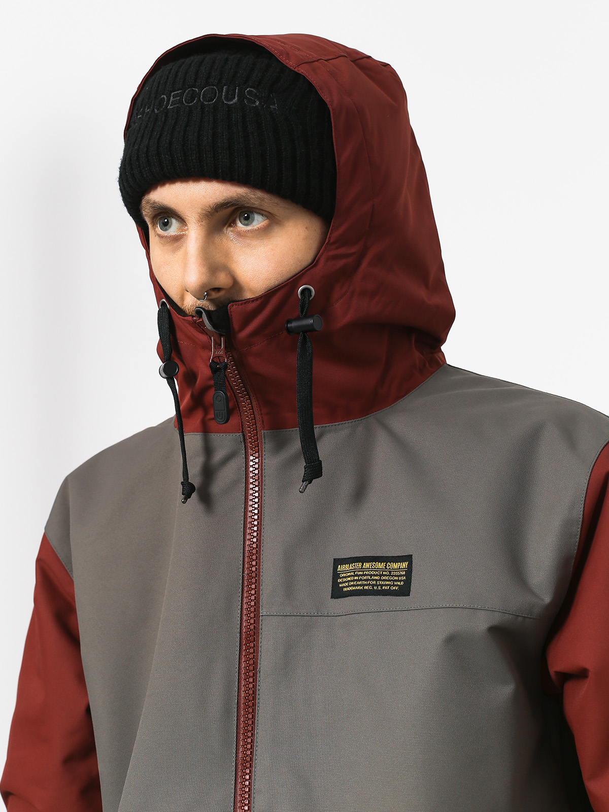 Férfi Airblaster Toaster Snowboard dzseki (grey oxblood)