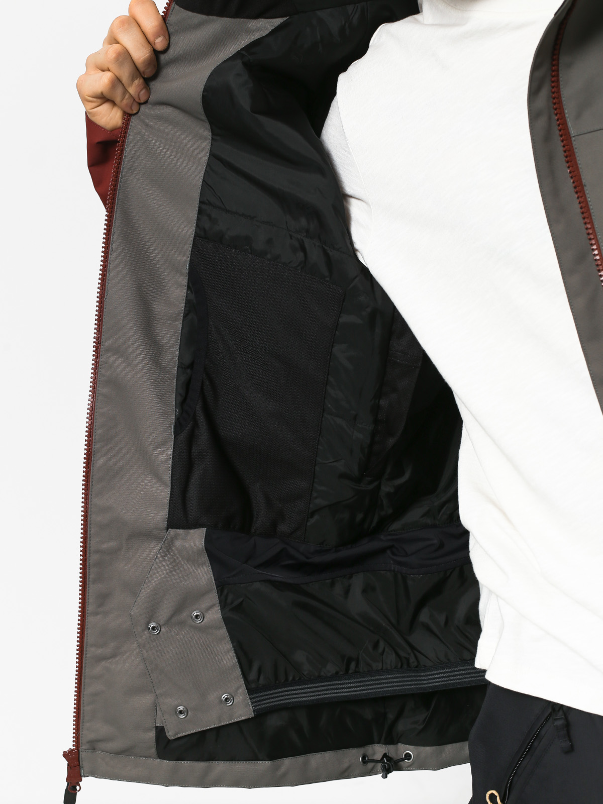 Férfi Airblaster Toaster Snowboard dzseki (grey oxblood)