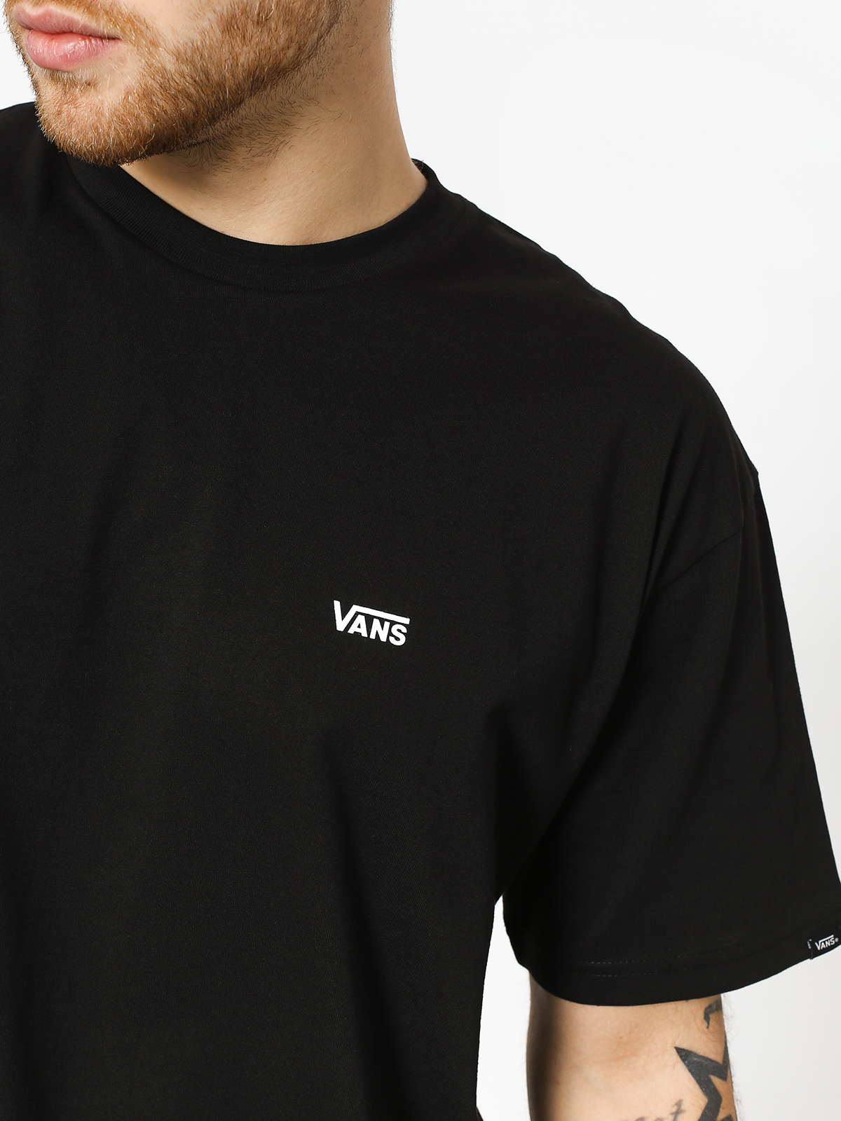Vans Left Chest Logo Póló (black/white)