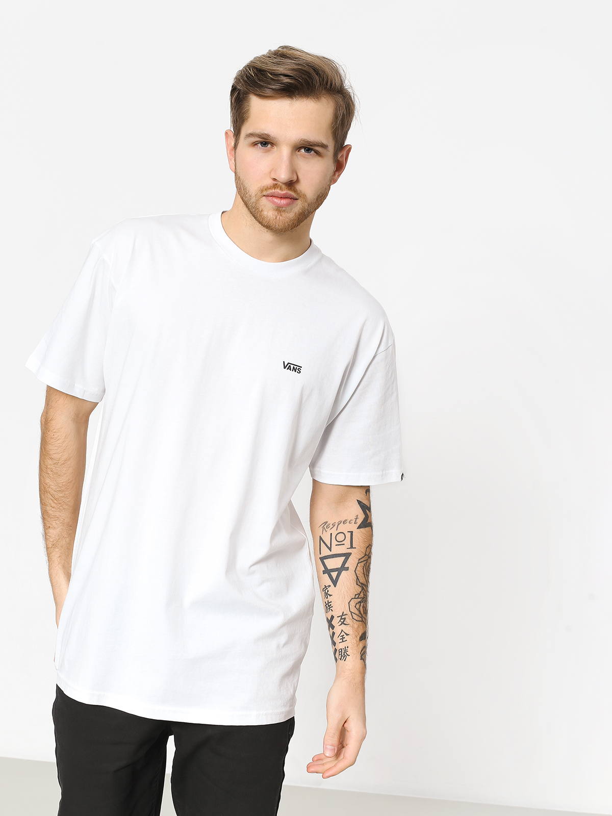 Vans Left Chest Logo Póló (white/black)