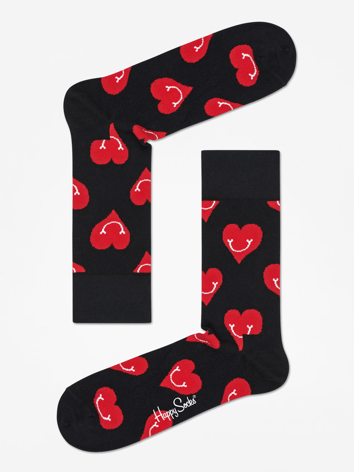 Zokni Happy Socks Smiley Heart (black/red)