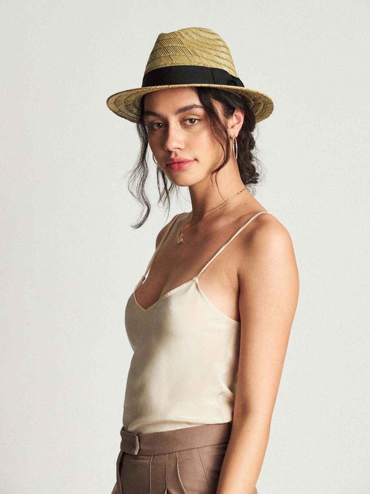 Brixton Rollins Fedora Kalap (tan/black)