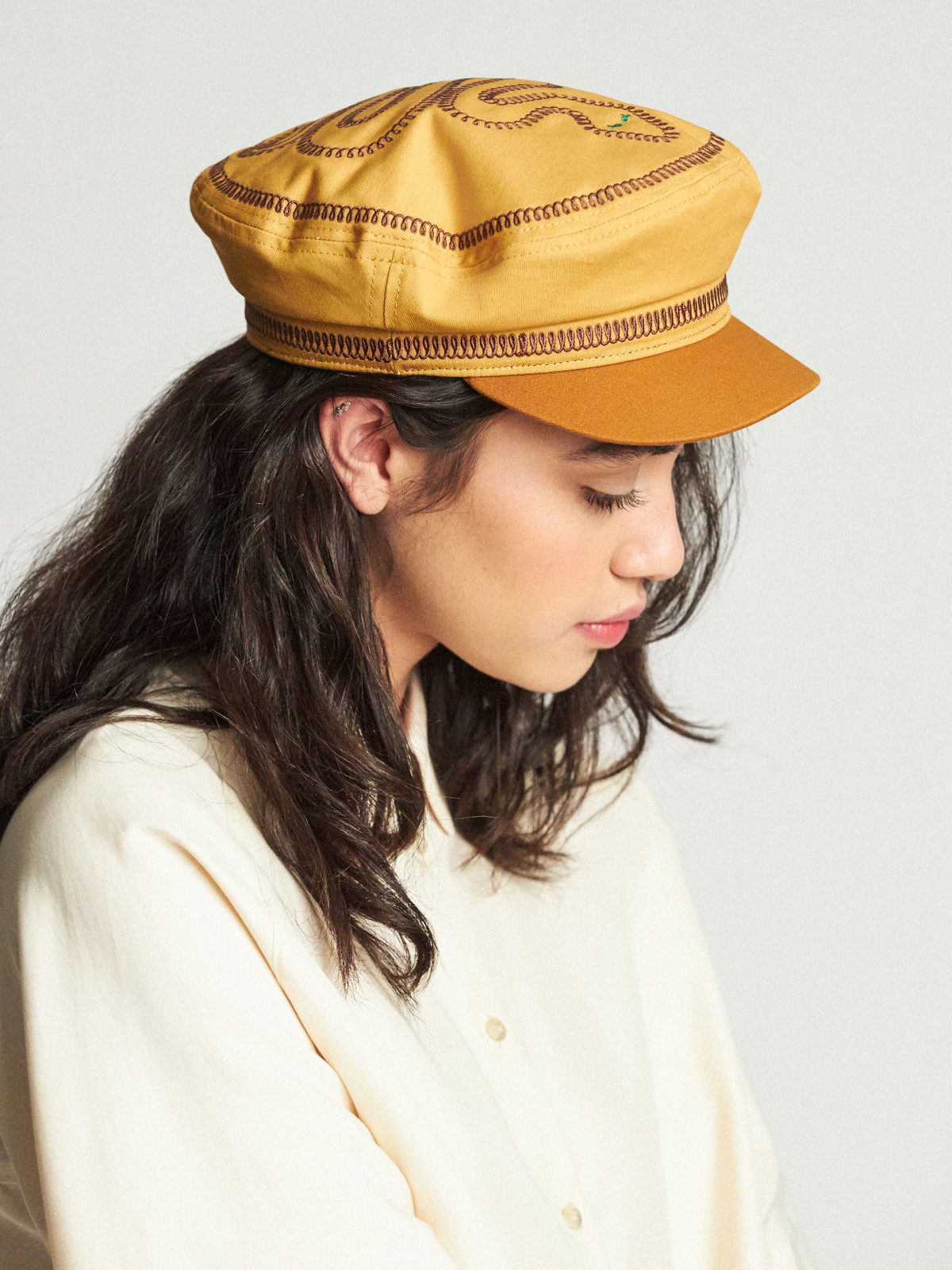 Brixton Fiddler Emb ZD Flat cap (nugget gold)