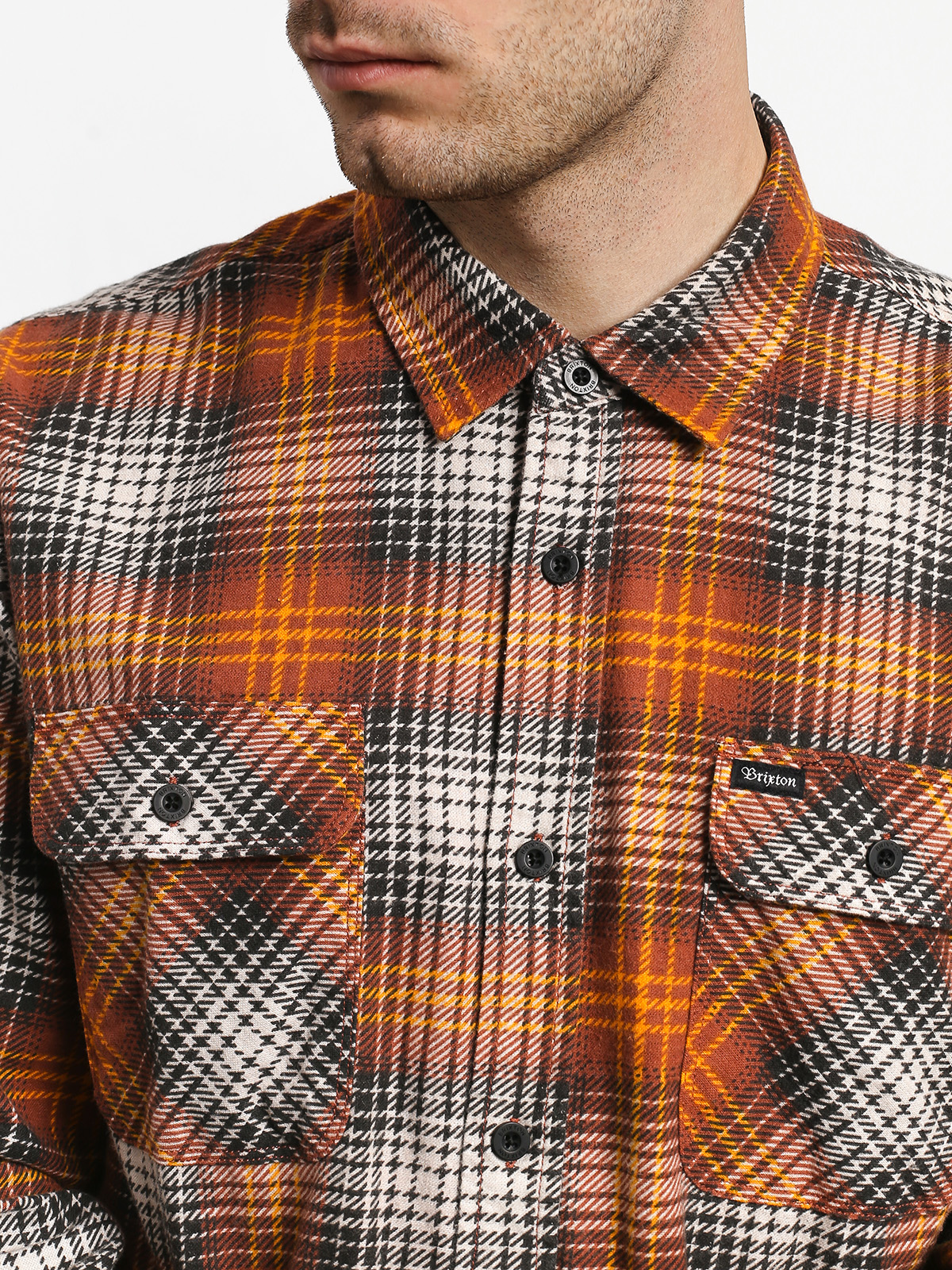 Brixton Bowery Lw Flannel Ing (burnt orange)
