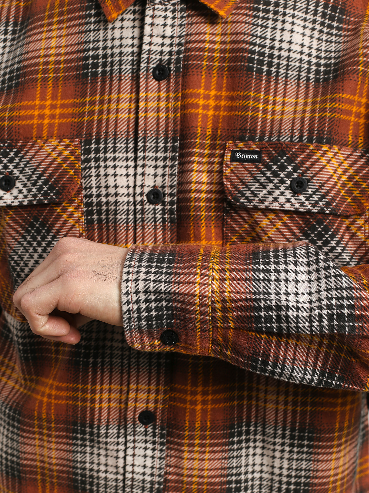 Brixton Bowery Lw Flannel Ing (burnt orange)