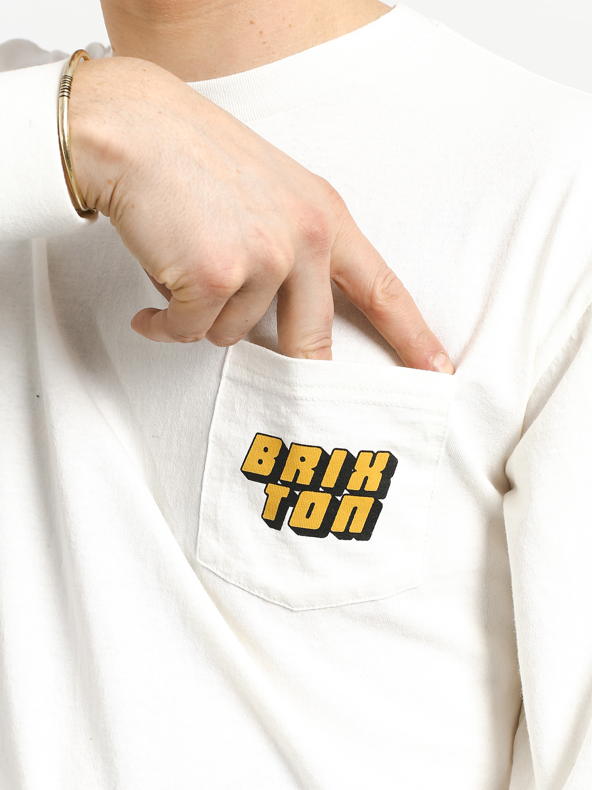 Brixton Chiba Stt Pkt Hosszú ujjú felső (off white)