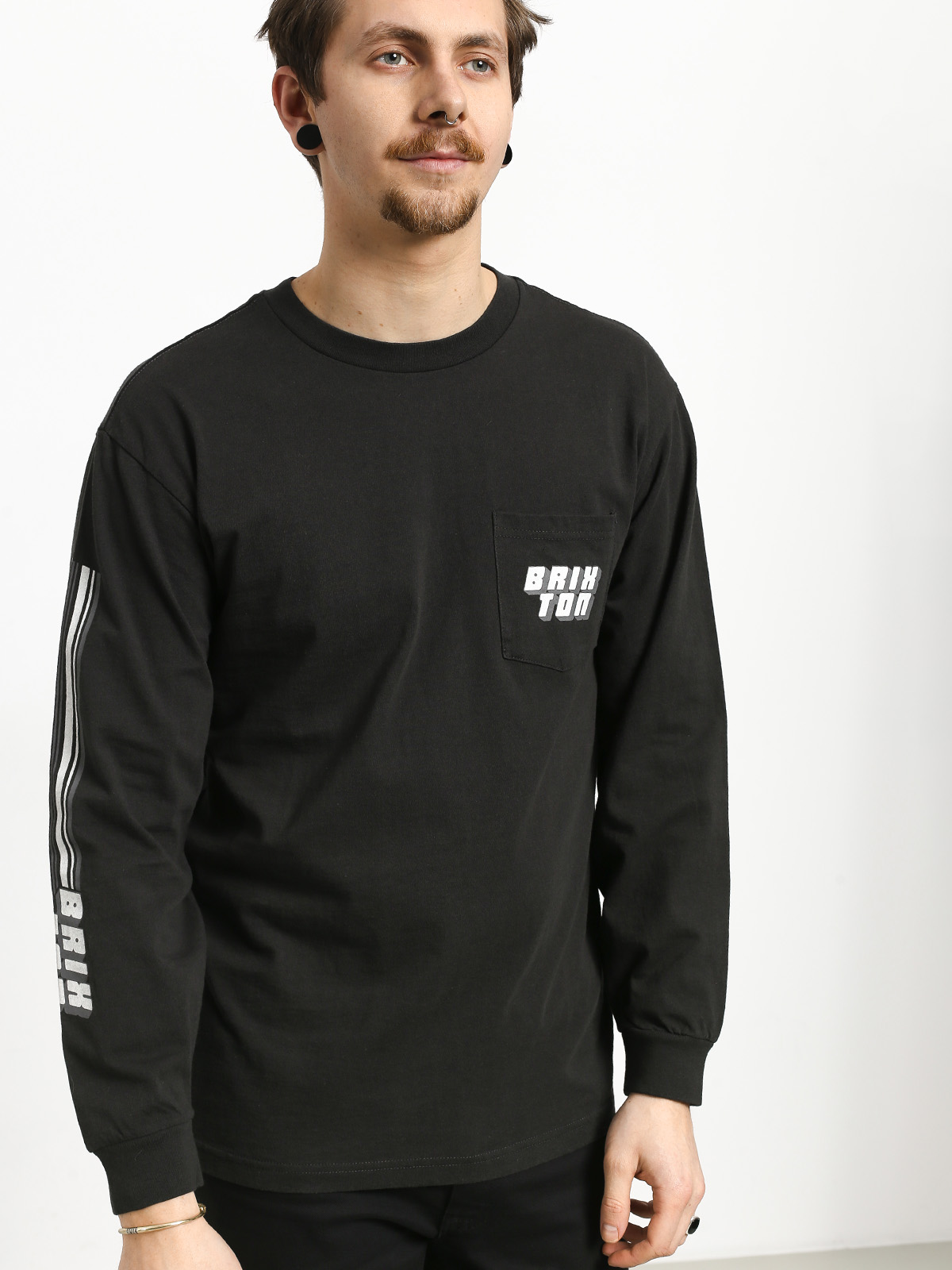 Brixton Chiba Stt Pkt Hosszú ujjú felső (washed black)