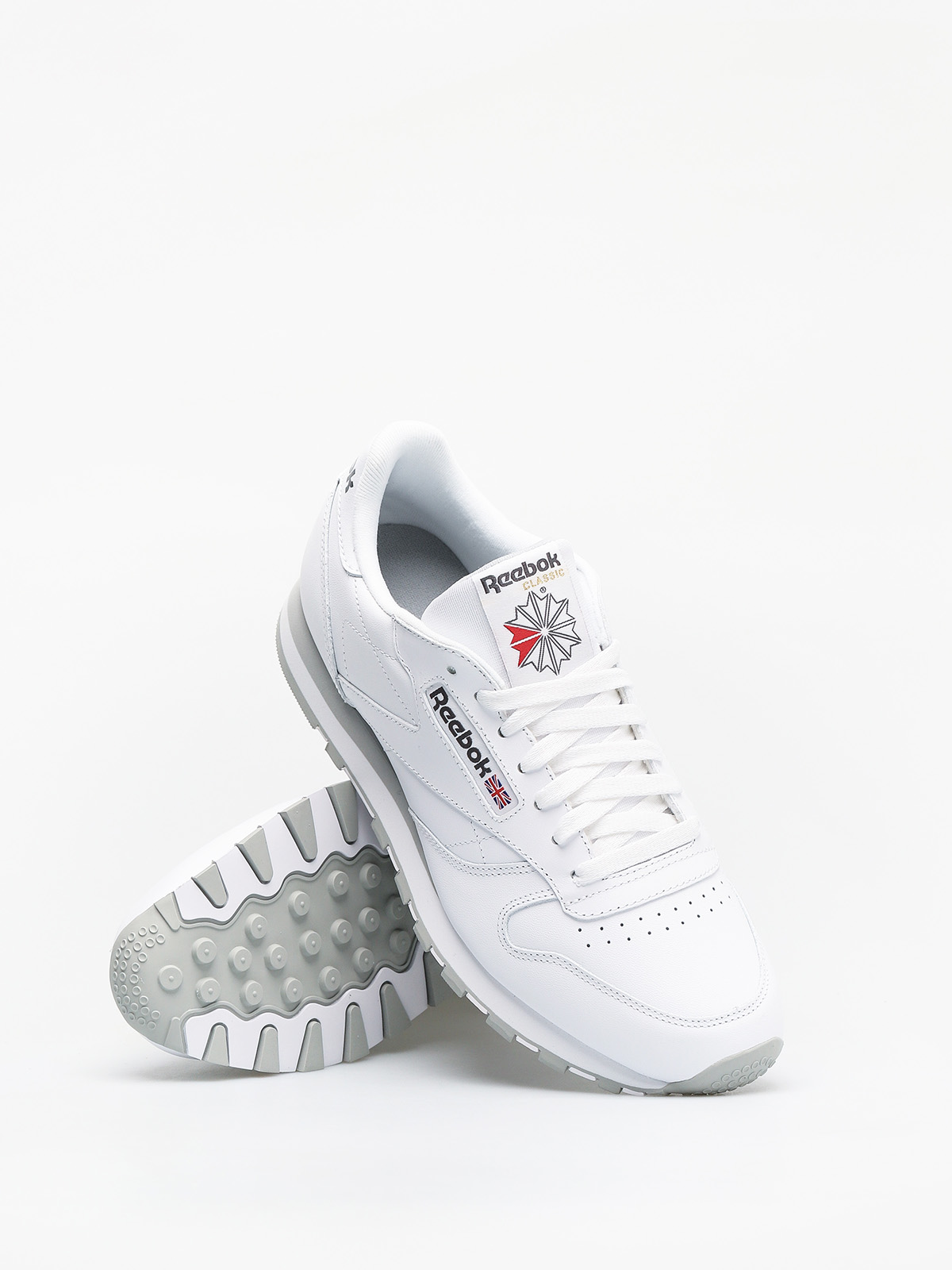 reebok classic leather white gray