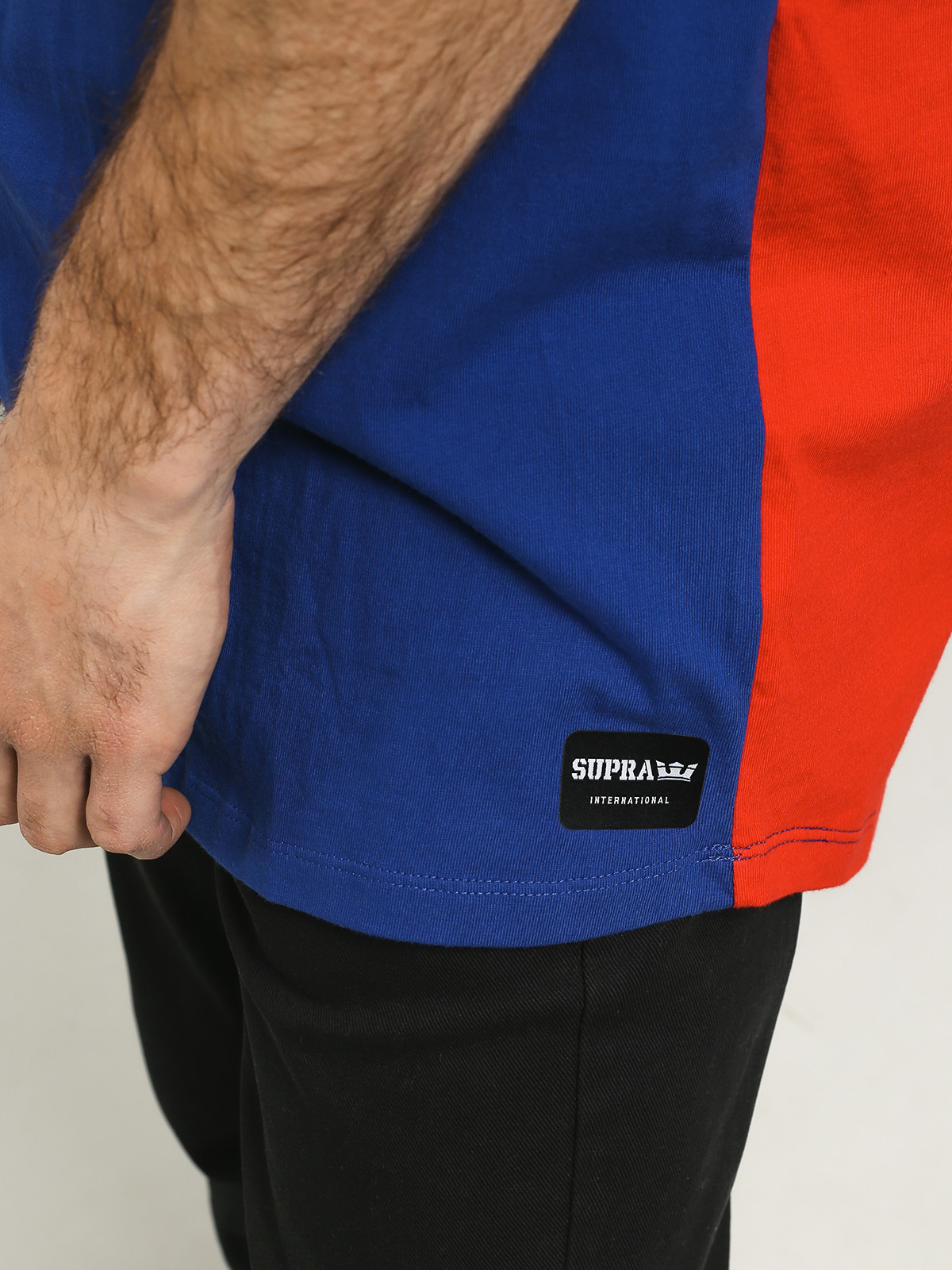 Supra Color Block Crew II Ujjatlan felső (white/blue/red)