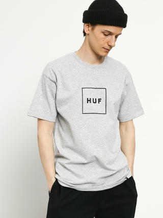 HUF Essentials Box Logo Ujjatlan felső (grey heather)
