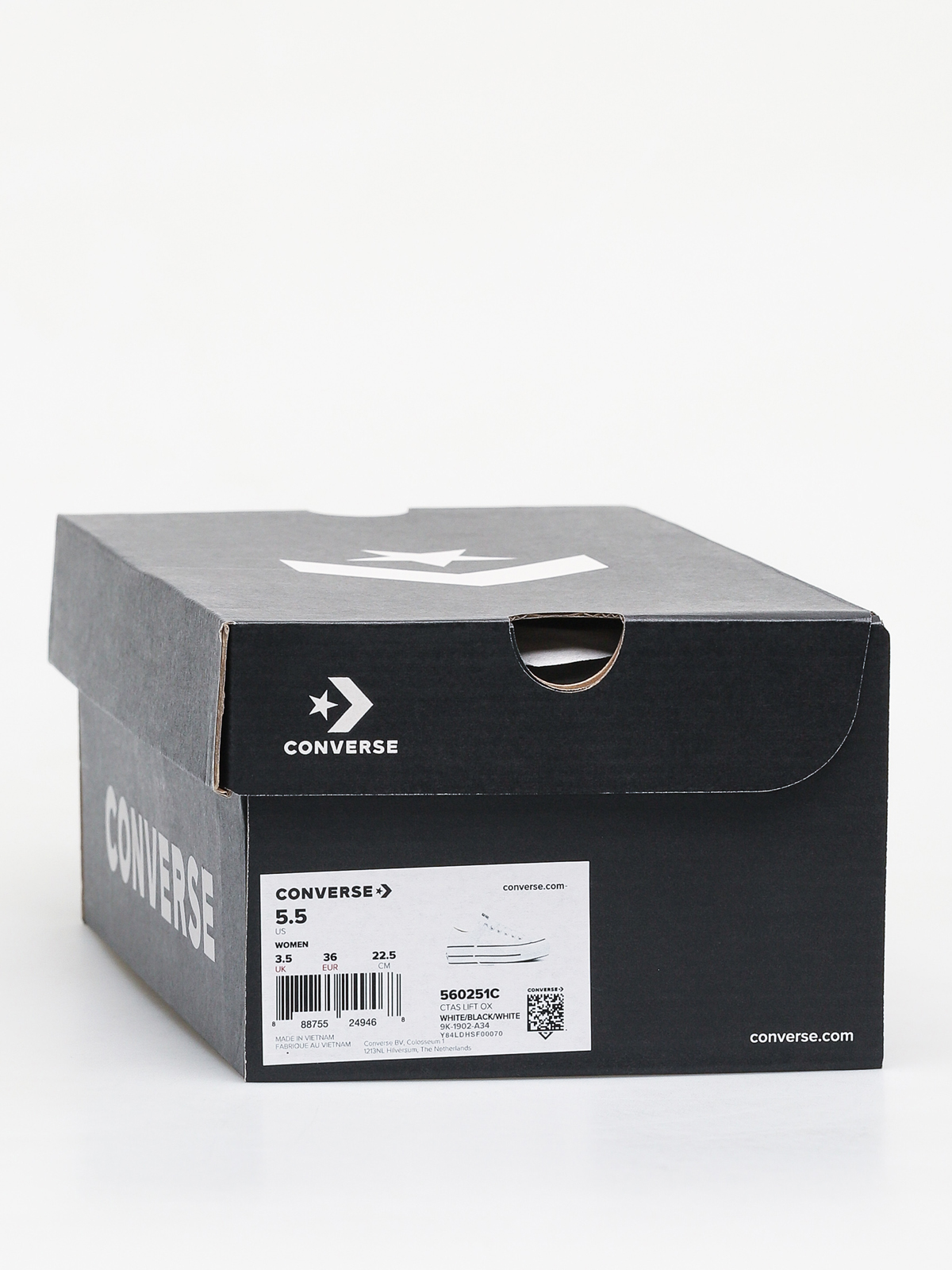 Converse Chuck Taylor All Star Lift Ox Tornacipők Wmn (white/black/white)