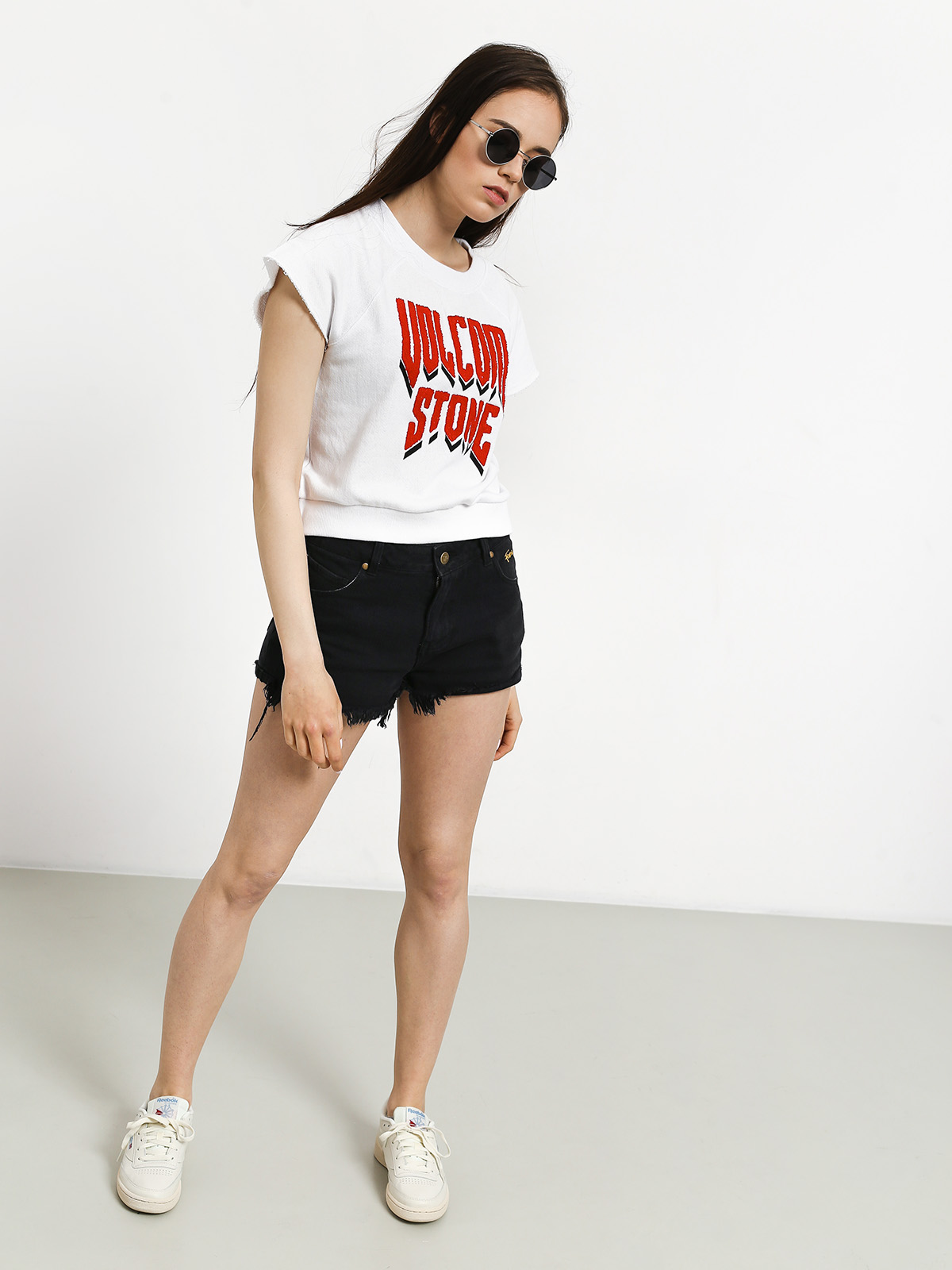 Volcom Drama Shift Crew Wmn Pulóver (wht)