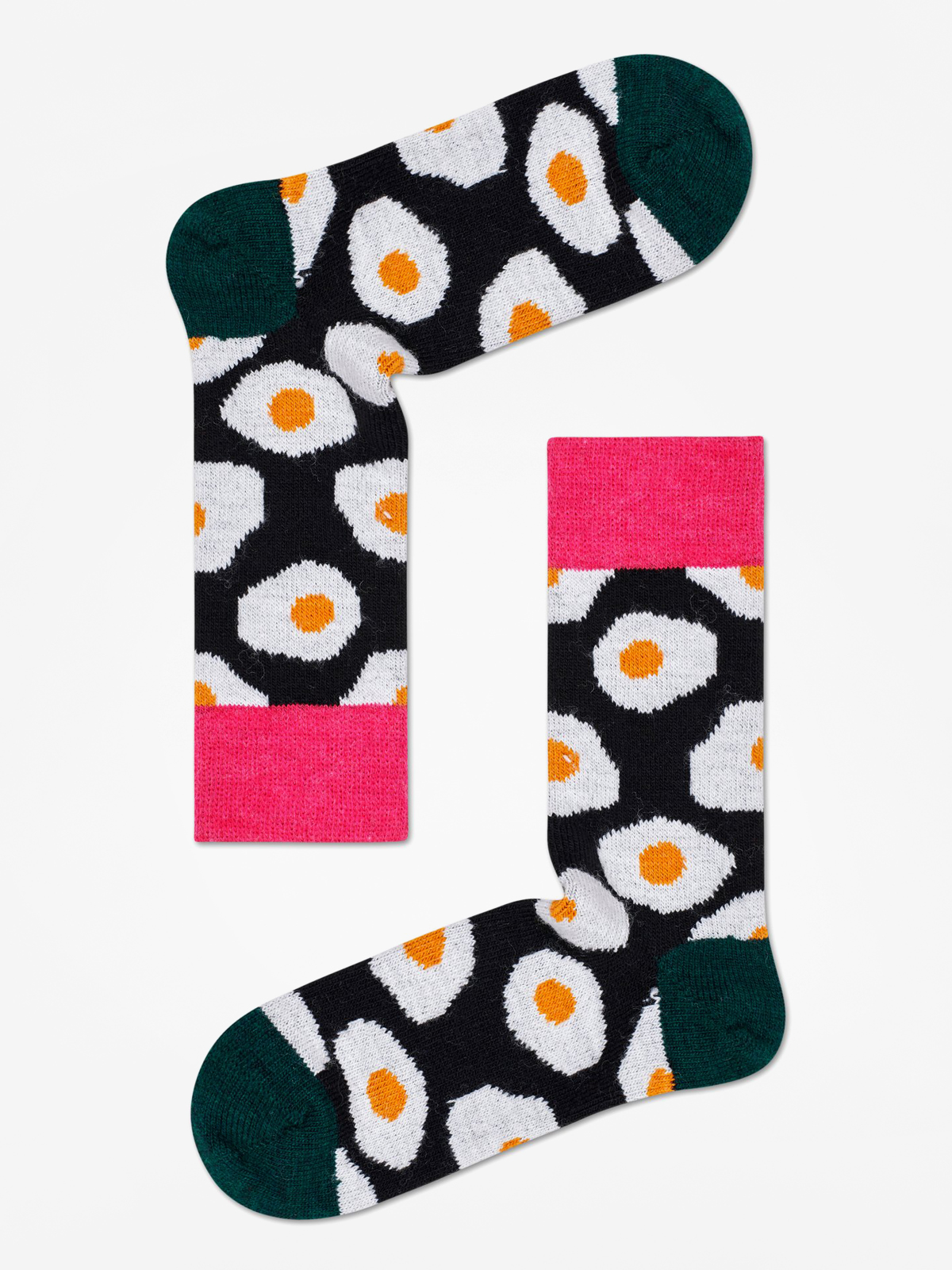 Happy Socks Wool Sunny Side Up Zokni (black/dark green)