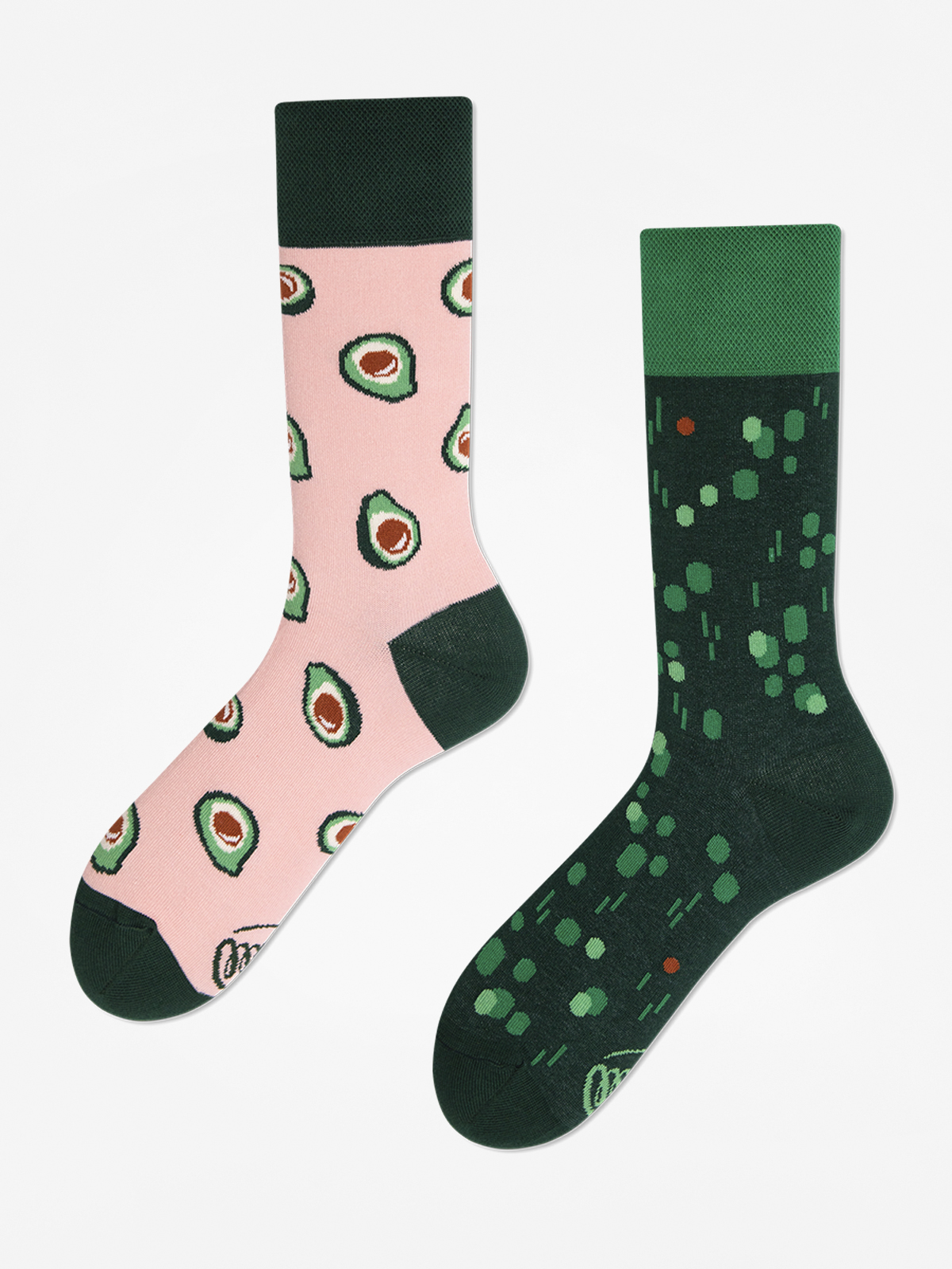 Many Mornings Green Avocado Zokni (pink/green)