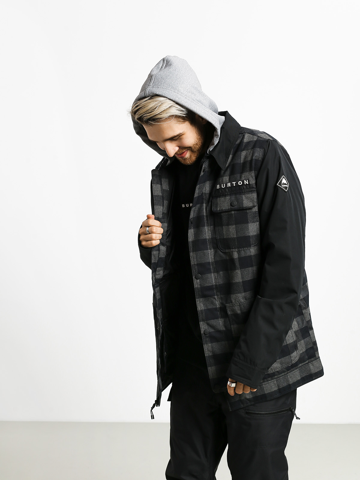 Férfi Burton Dunmore Snowboard dzseki (true black htr buff)