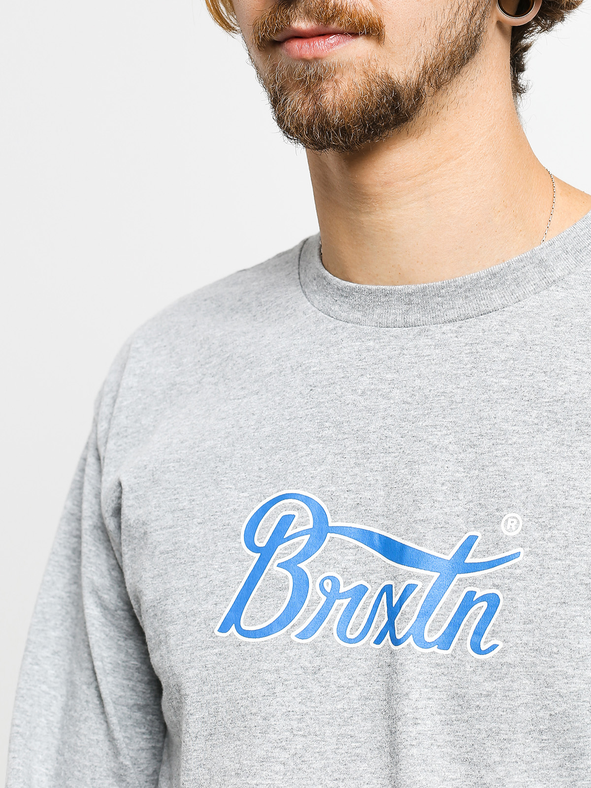 Brixton Stith VI Stt Hosszú ujjú felső (heather grey)