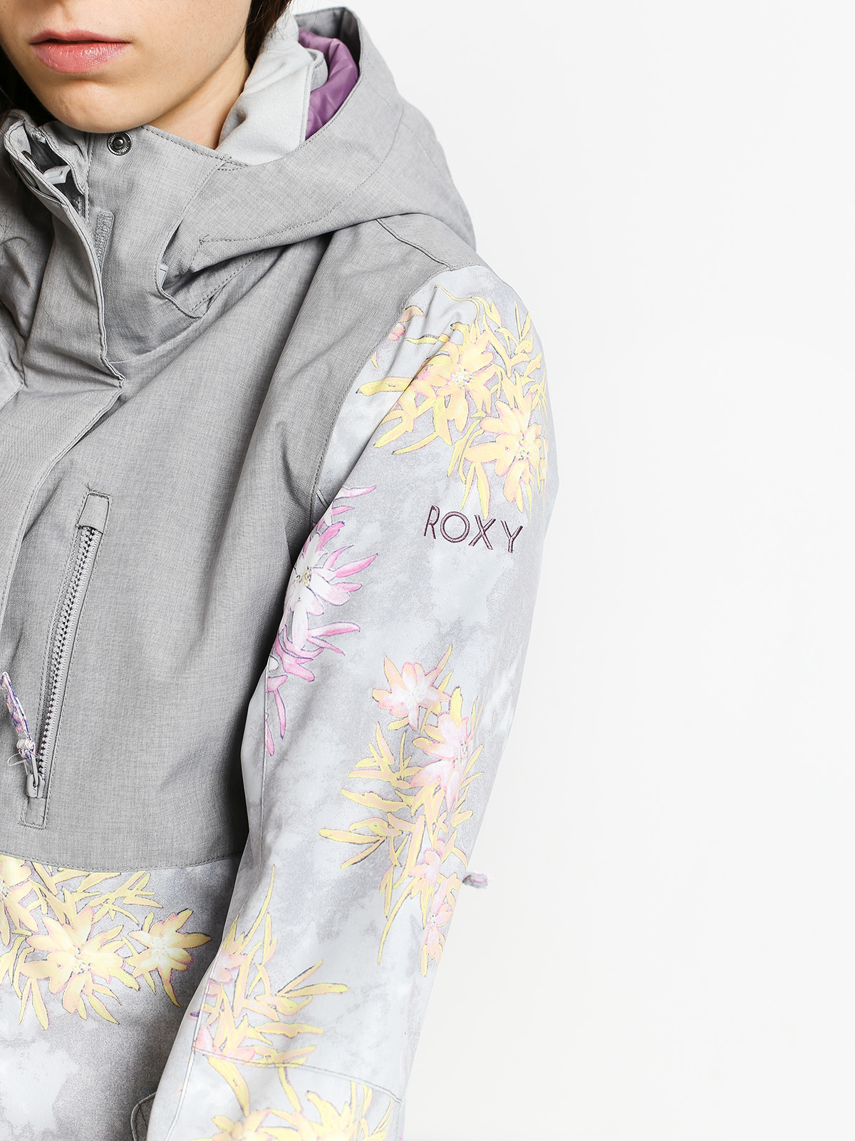 Női Roxy Jetty Block Snowboard dzseki (edelweiss)