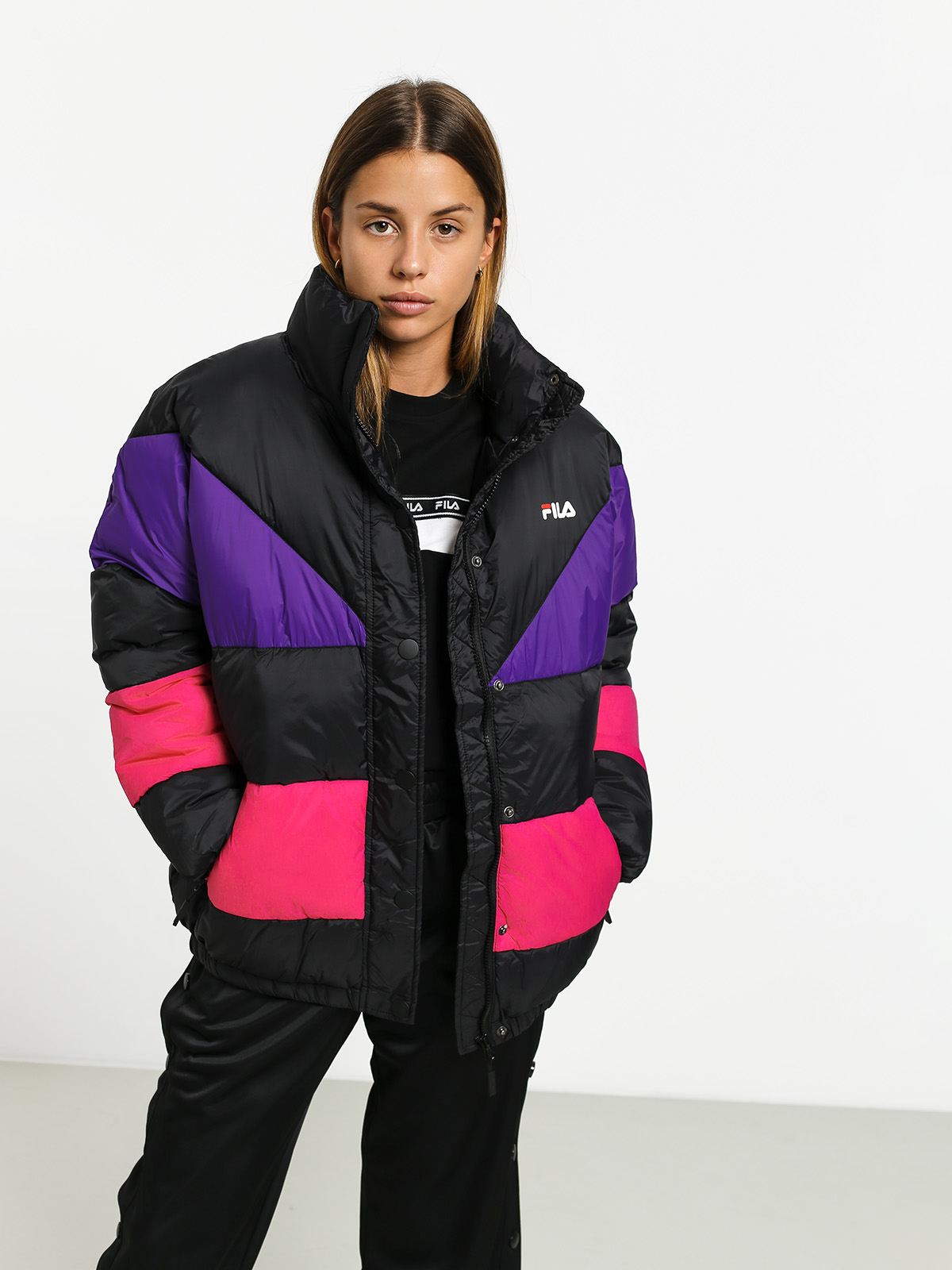 Fila Reilly Wmn Dzseki (black/tillandsia purple/pink yarrow)