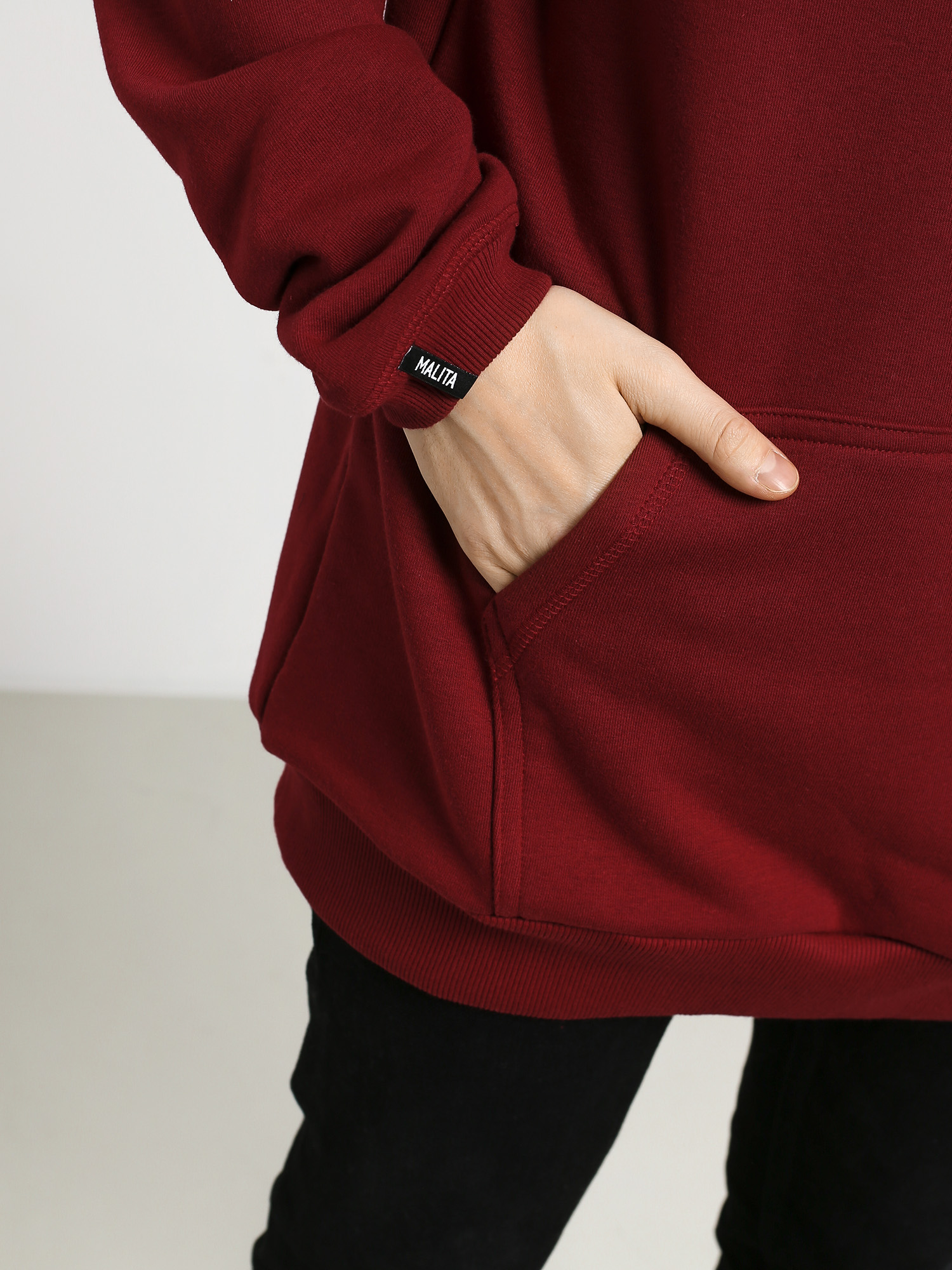 Malita Stay True HD Kapucnis pulóver (burgundy)