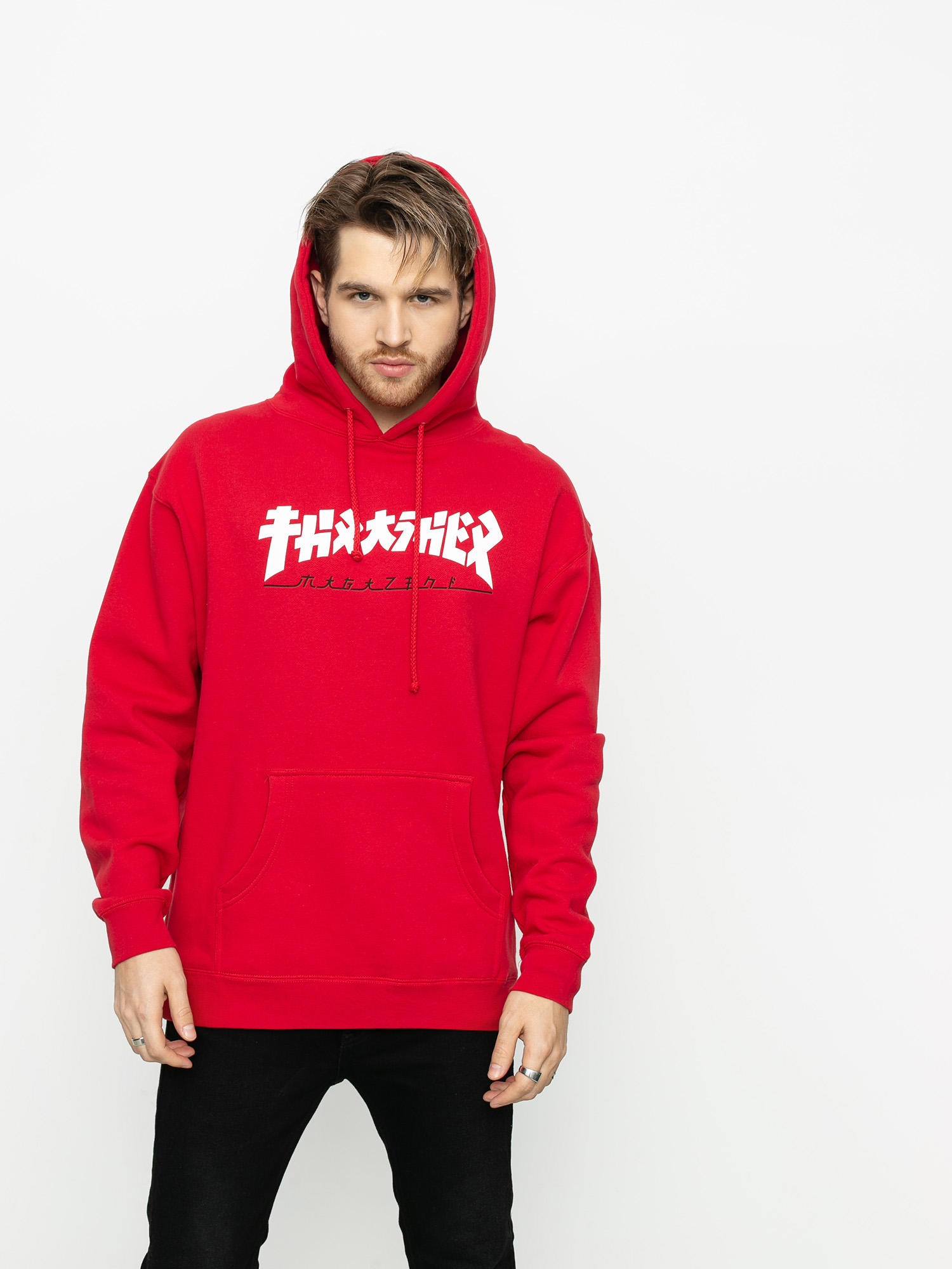 Thrasher Godzilla HD Kapucnis pulóver (red)