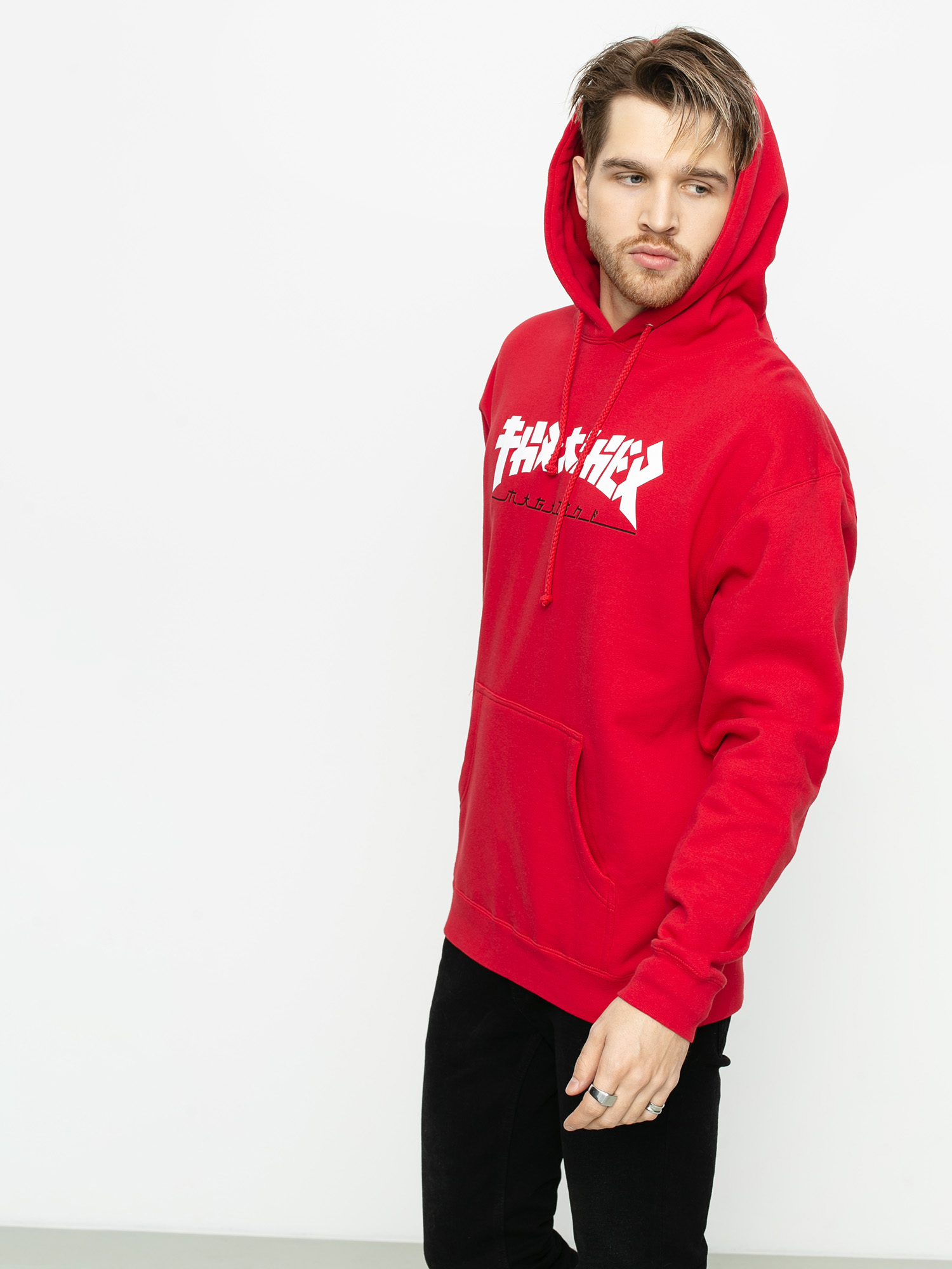 Thrasher Godzilla HD Kapucnis pulóver (red)