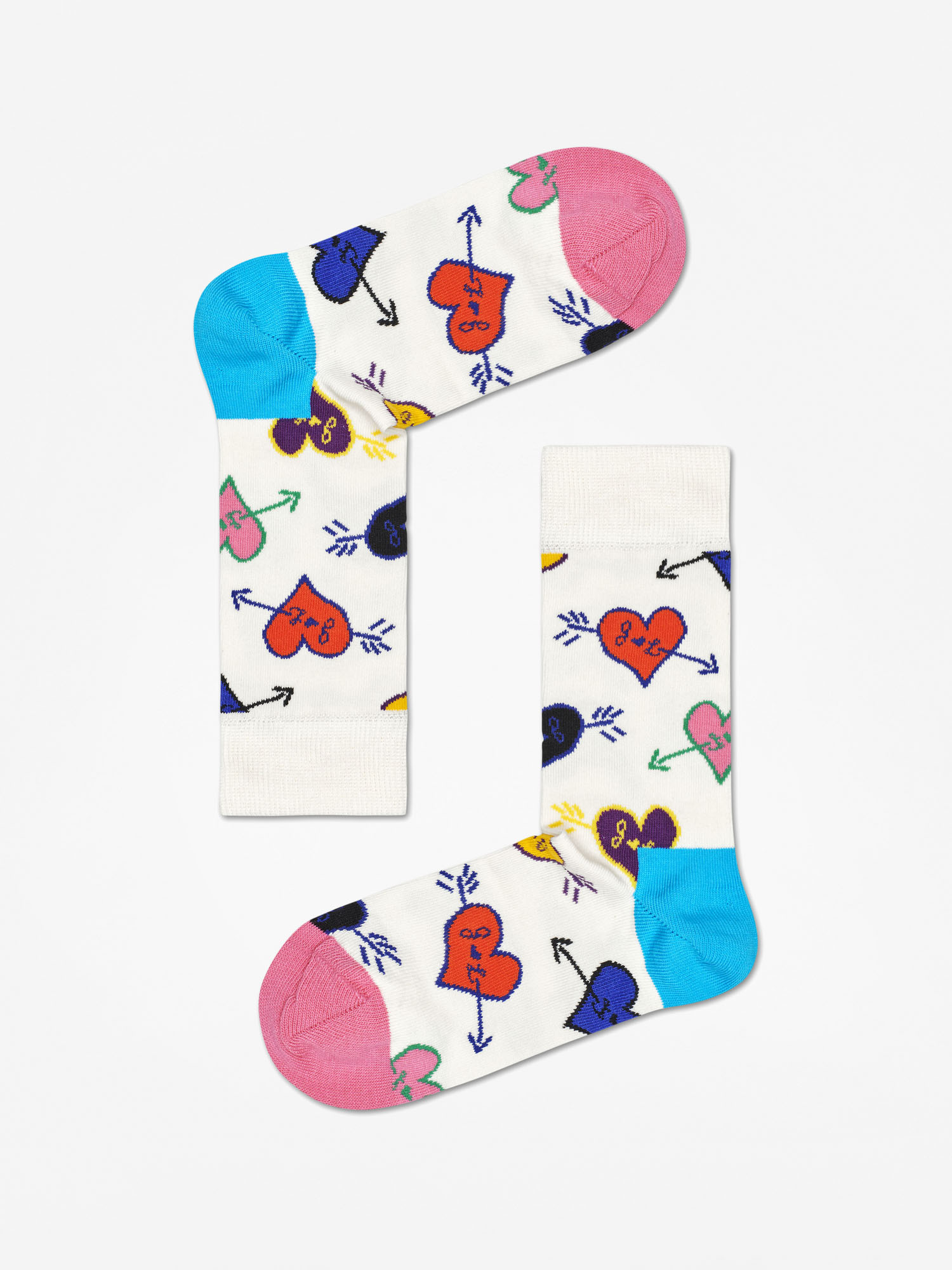 Happy Socks Linda And Johnny Ramone Zokni (natural/blue/pink)