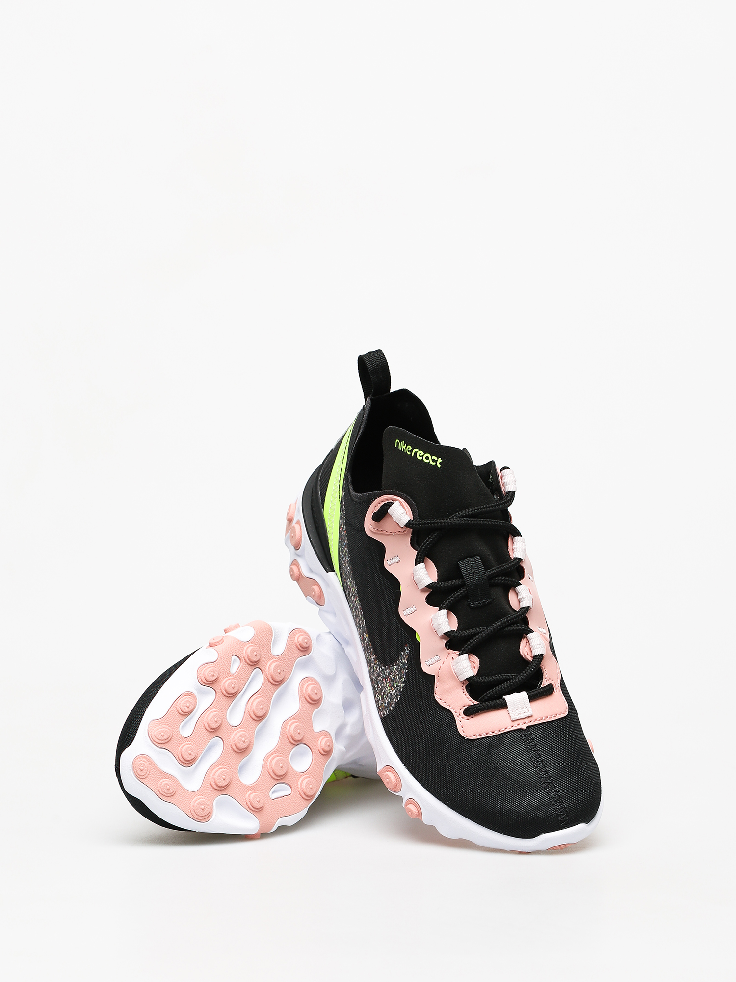 Cipők Nike React Element 55 Premium Wmn (black/volt coral stardust)