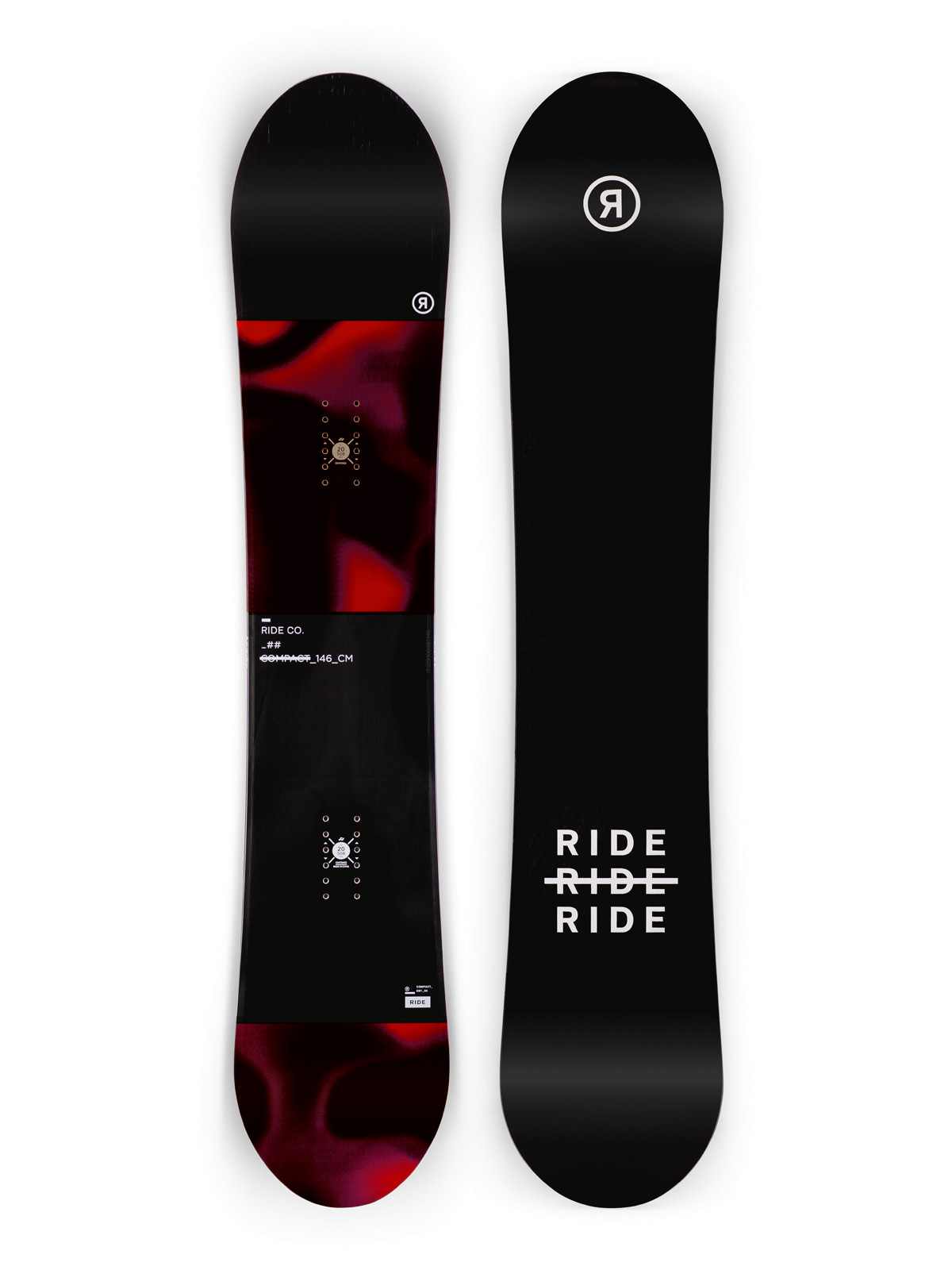 Női Ride Compact Snowboard (black/white)