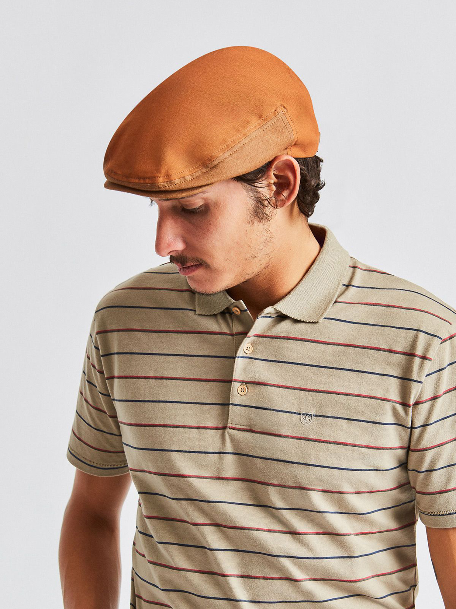 Brixton Hooligan Lw ZD Flat cap (washed copper/hide)