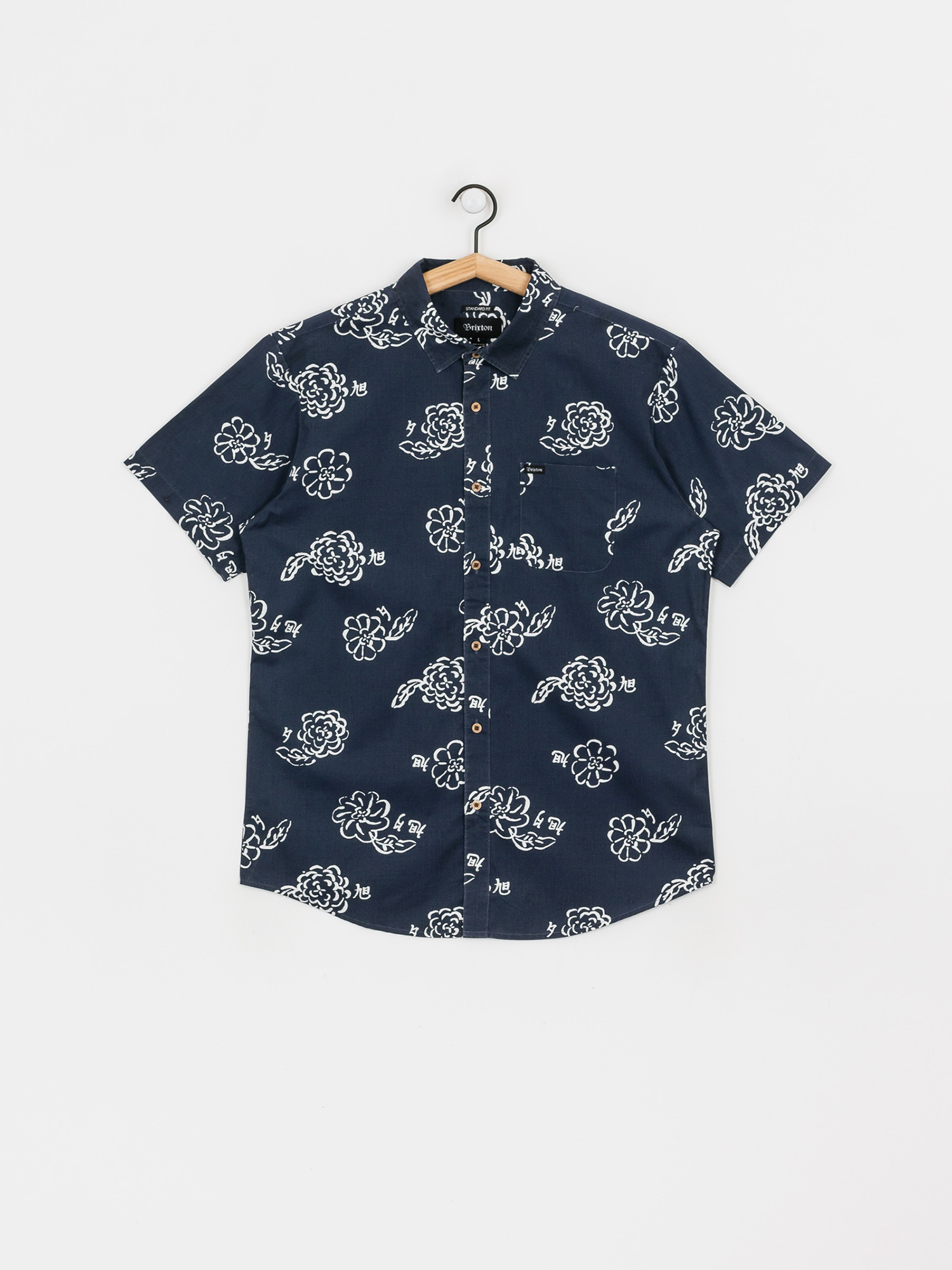 Brixton Charter Print Wvn Ing (navy/off white)