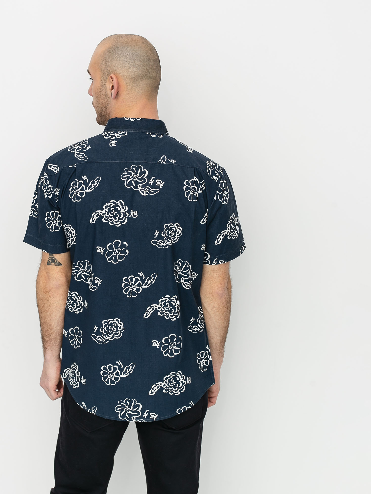 Brixton Charter Print Wvn Ing (navy/off white)