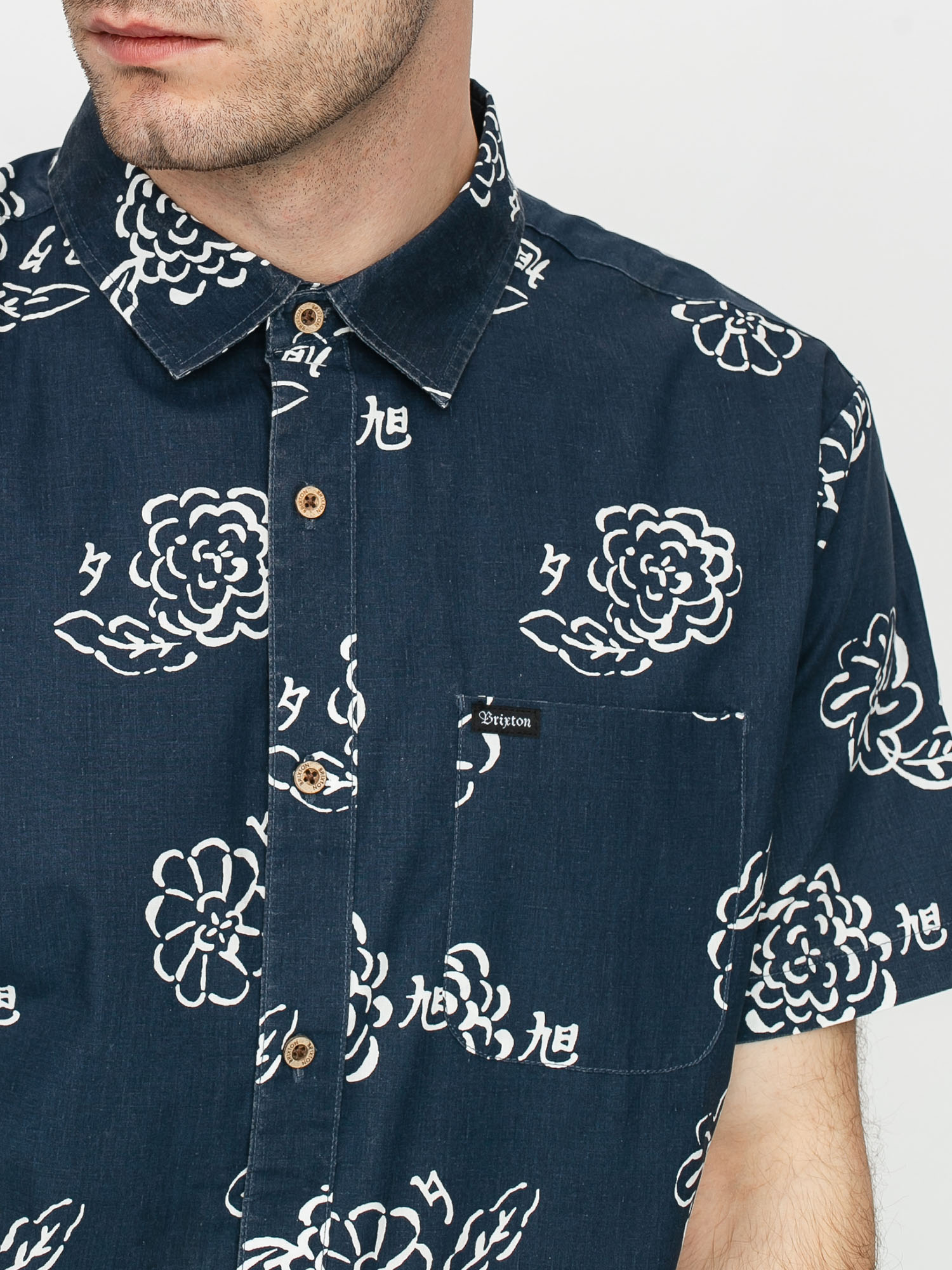 Brixton Charter Print Wvn Ing (navy/off white)