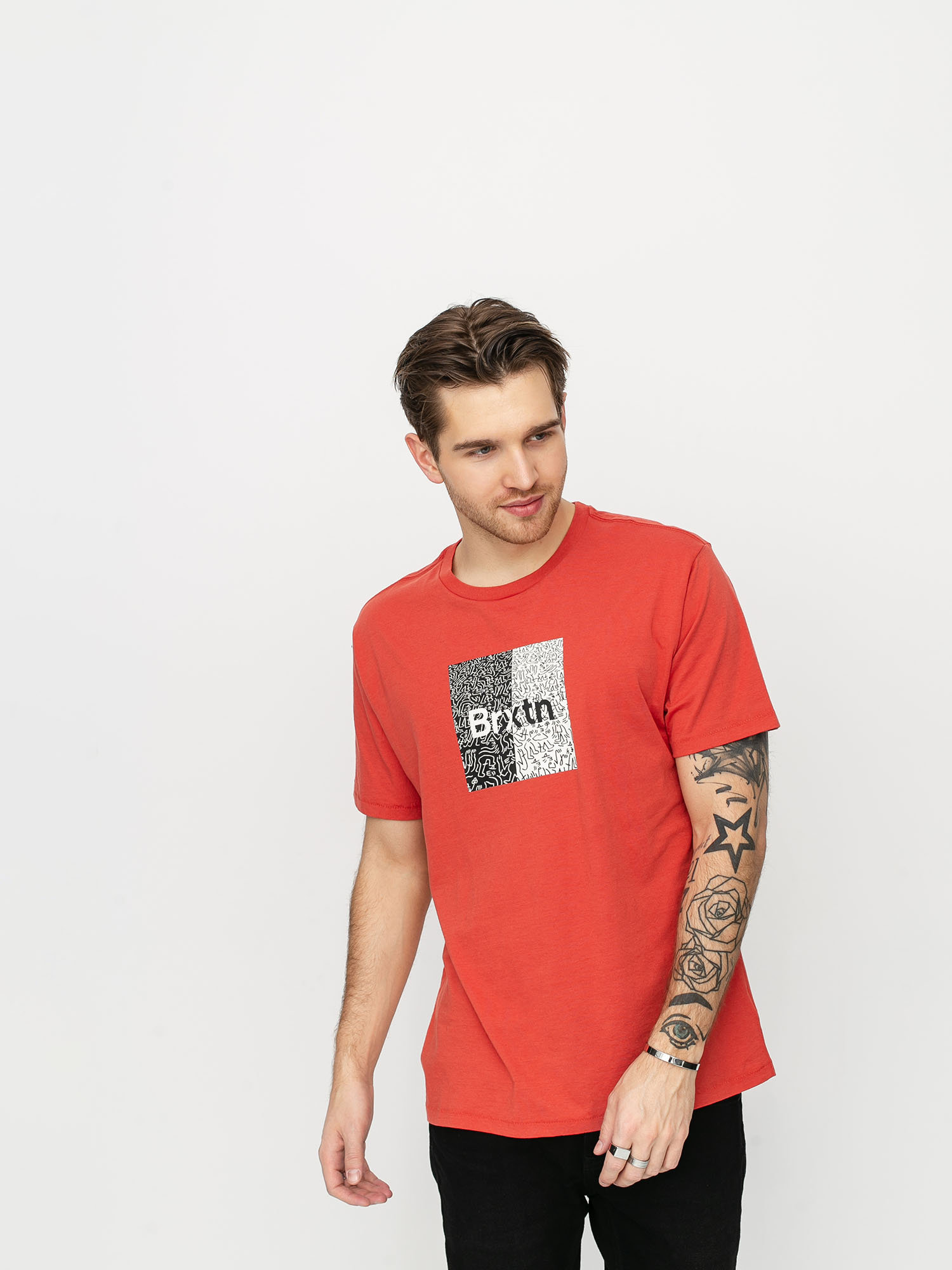 Brixton Crowd Art Ujjatlan felső (coral)