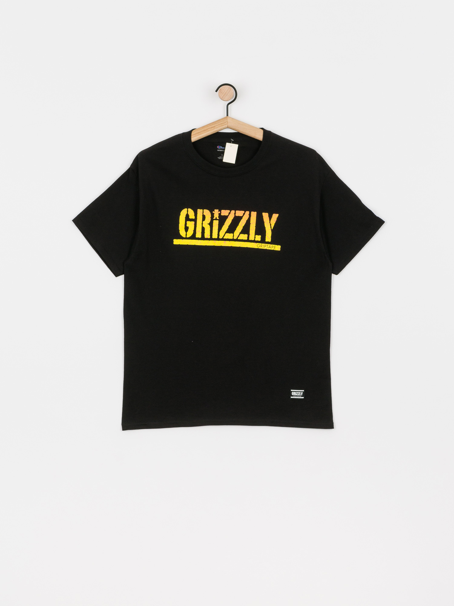 Grizzly Griptape X Champion Stamp Fadeaway Ujjatlan felső (black)