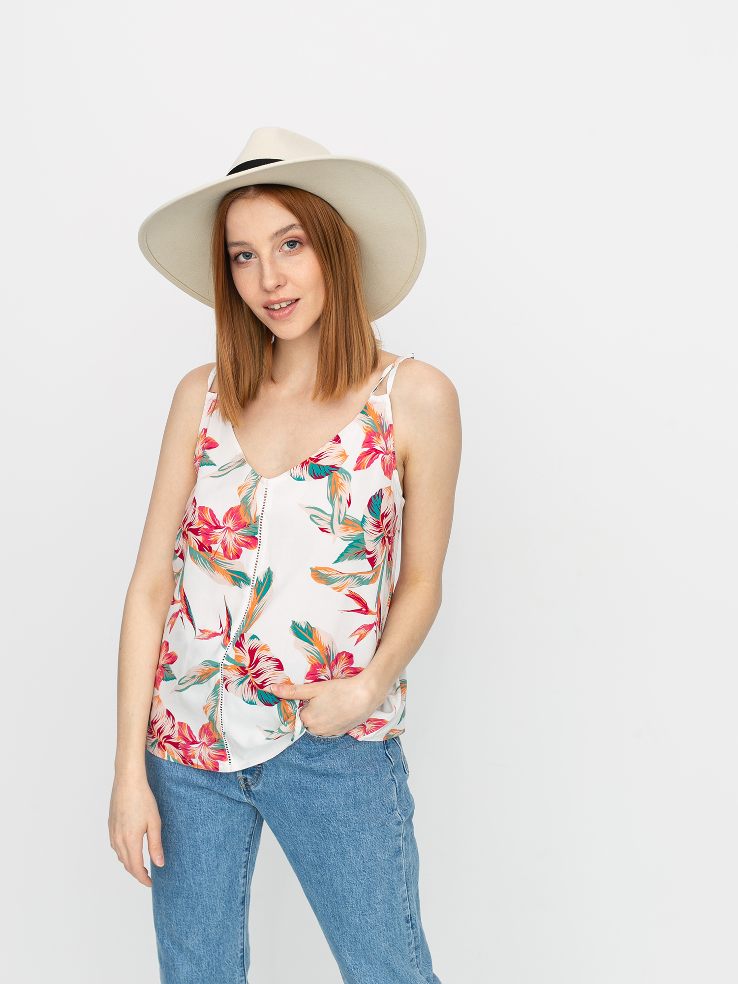 Roxy Got To Be Real Wmn Ujjatlan felső (snow white tropic call)