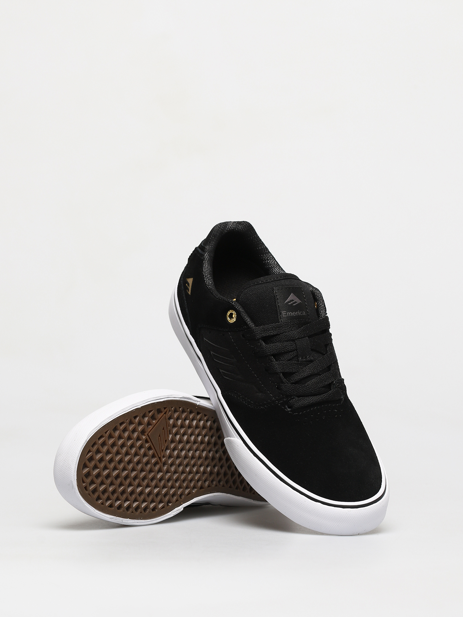Emerica The Low Vulc Cipők (black/gold/white)