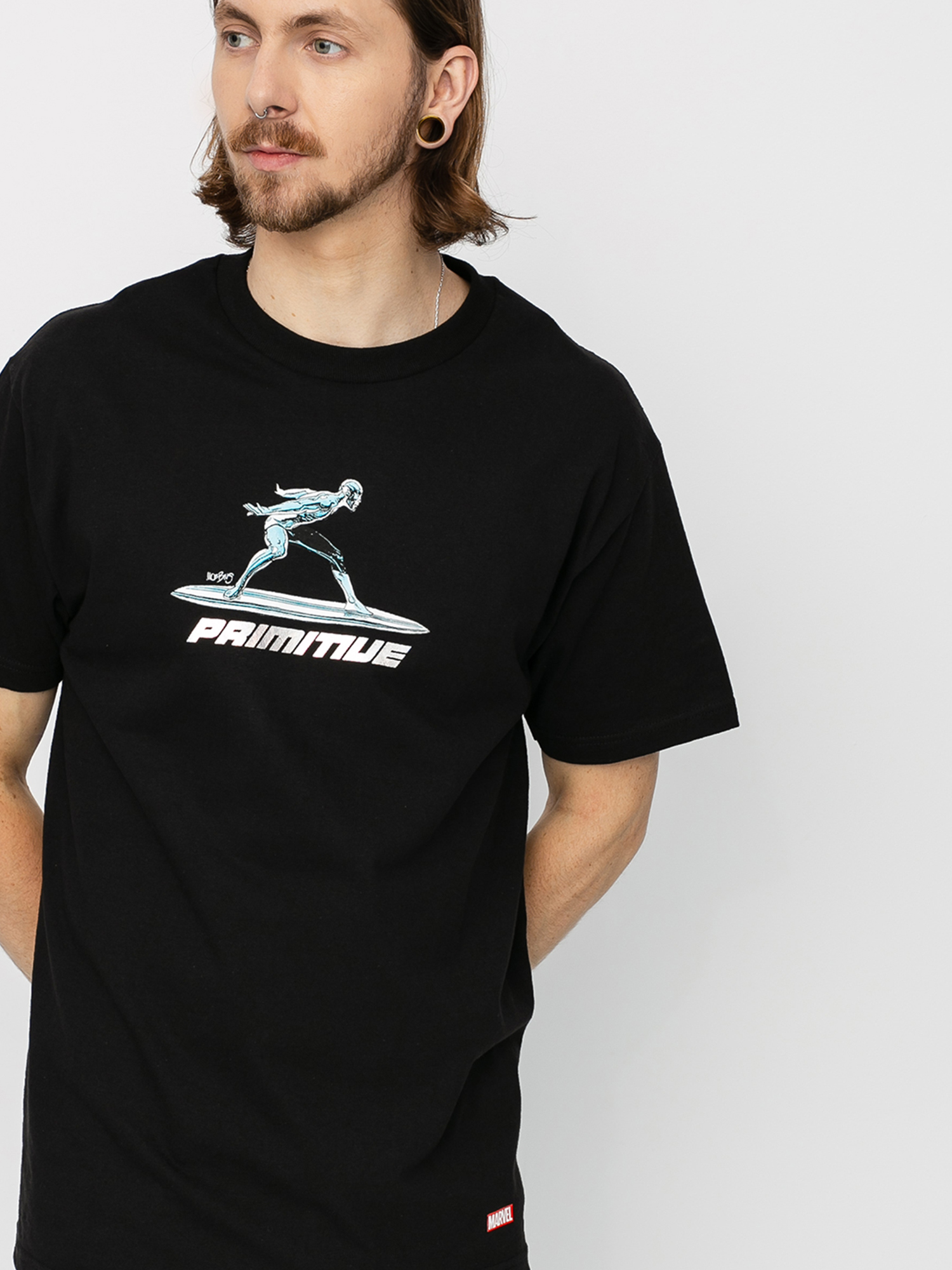 Primitive Silver Surfer Ujjatlan felső (black)