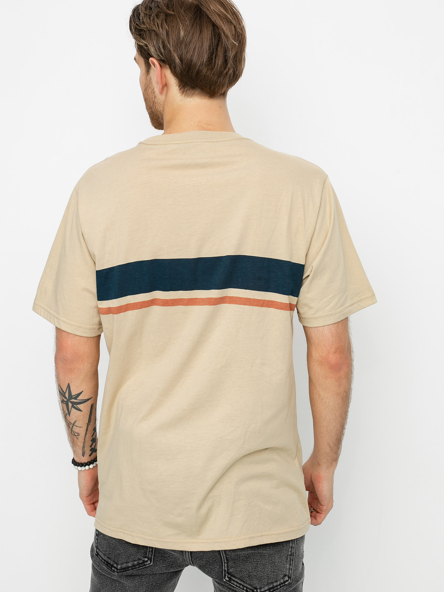 Brixton Gate Stripe Knit Ujjatlan felső (safari)