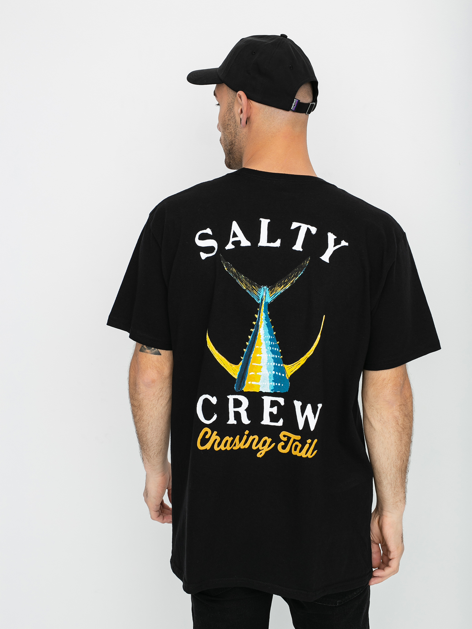 Ujjatlan felső Salty Crew Tailed (black)
