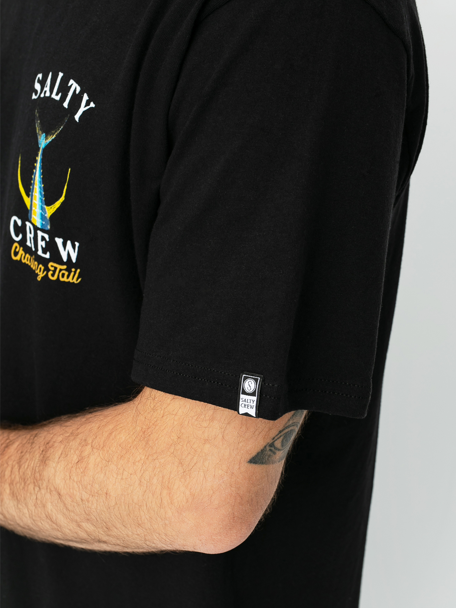 Ujjatlan felső Salty Crew Tailed (black)