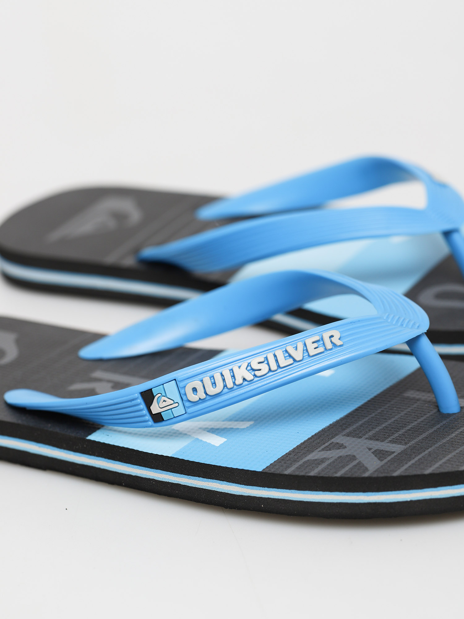 Quiksilver Molokai Word Block Flip-flop papucsok (blue/black/blue)