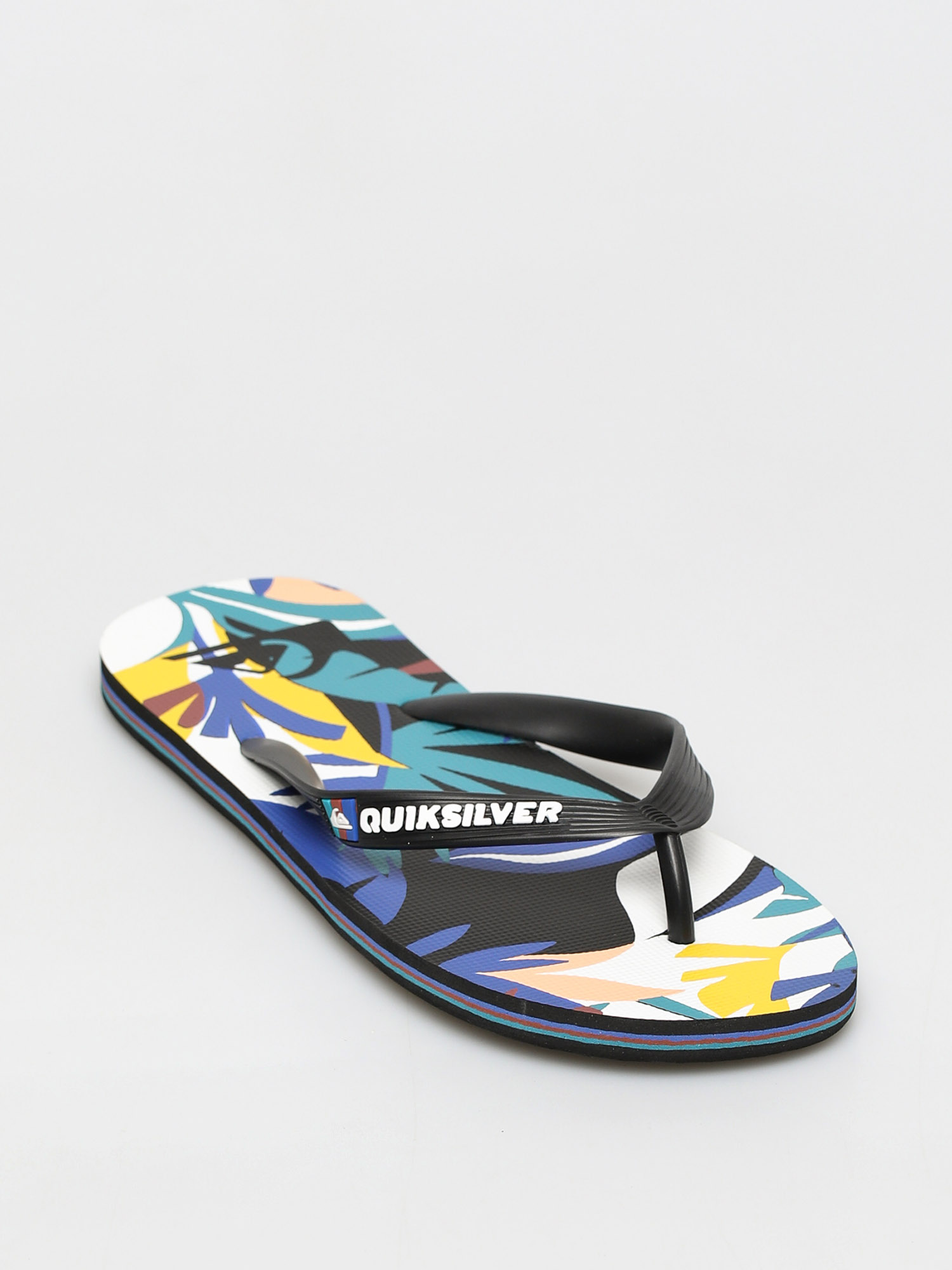 Quiksilver Molokai Tropical Flow Flip-flop papucsok (black/white/blue)