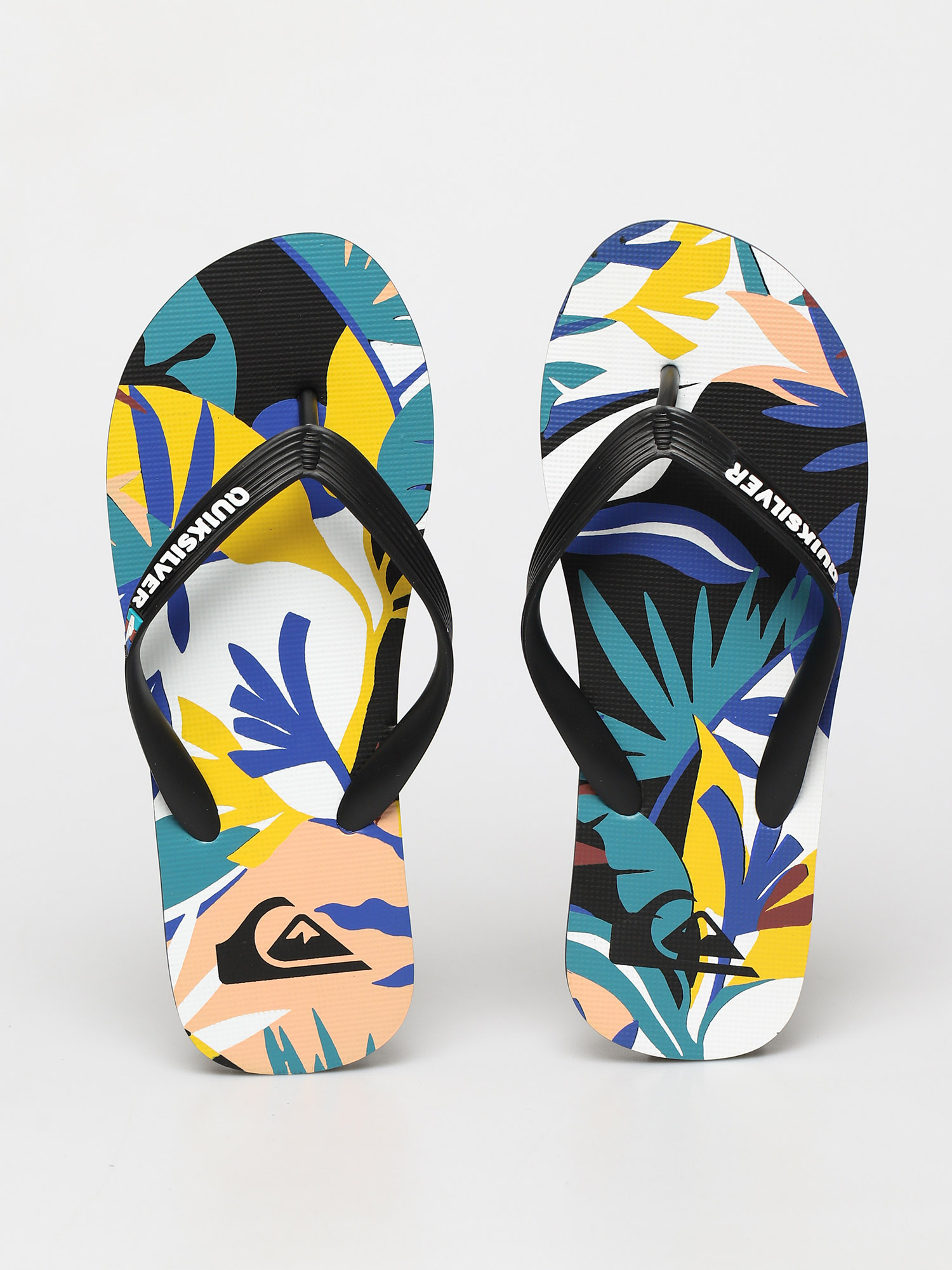 Quiksilver Molokai Tropical Flow Flip-flop papucsok (black/white/blue)