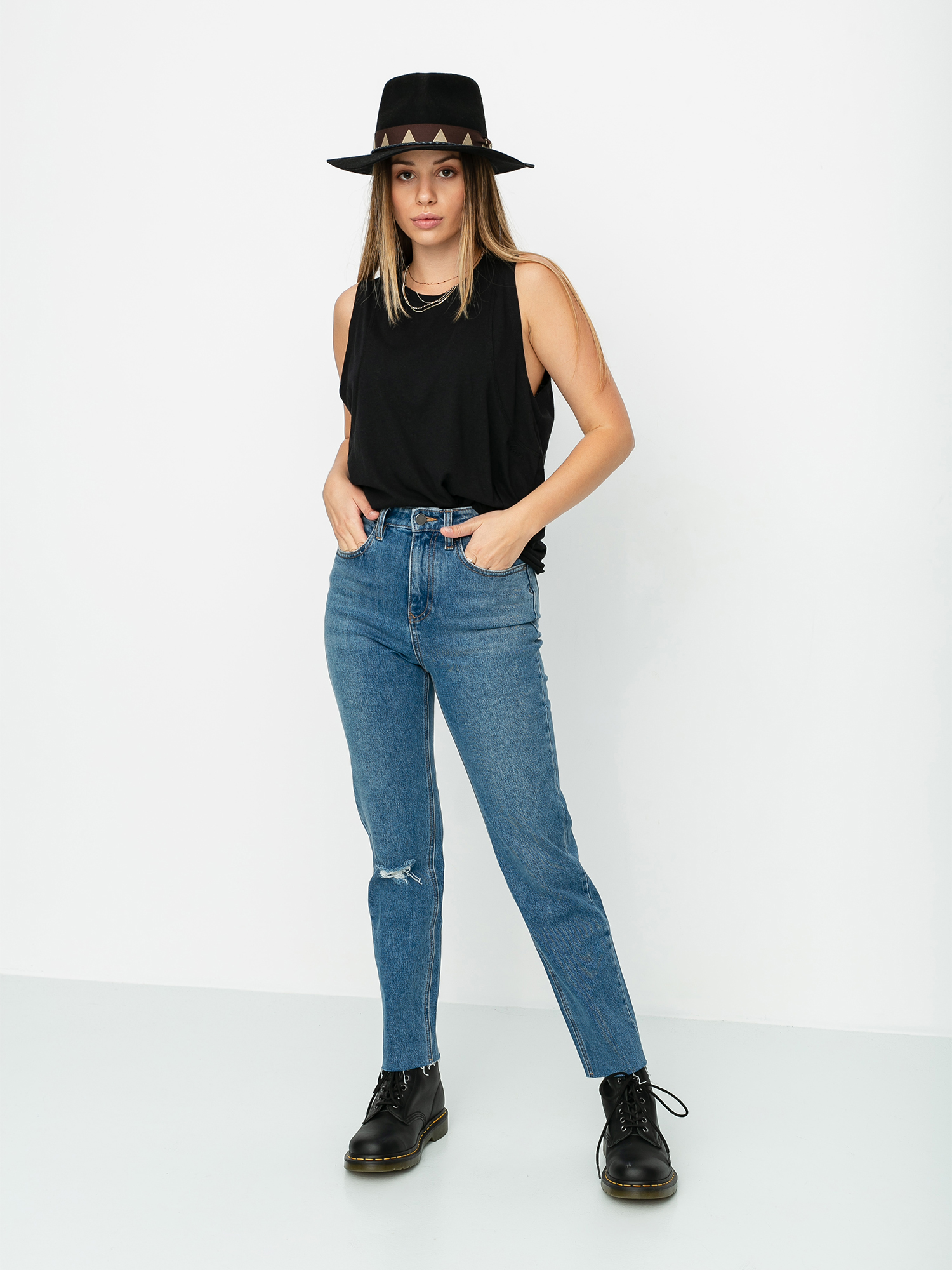 Volcom Stoned Straight Wmn Kisnadrág (standard issue blue)