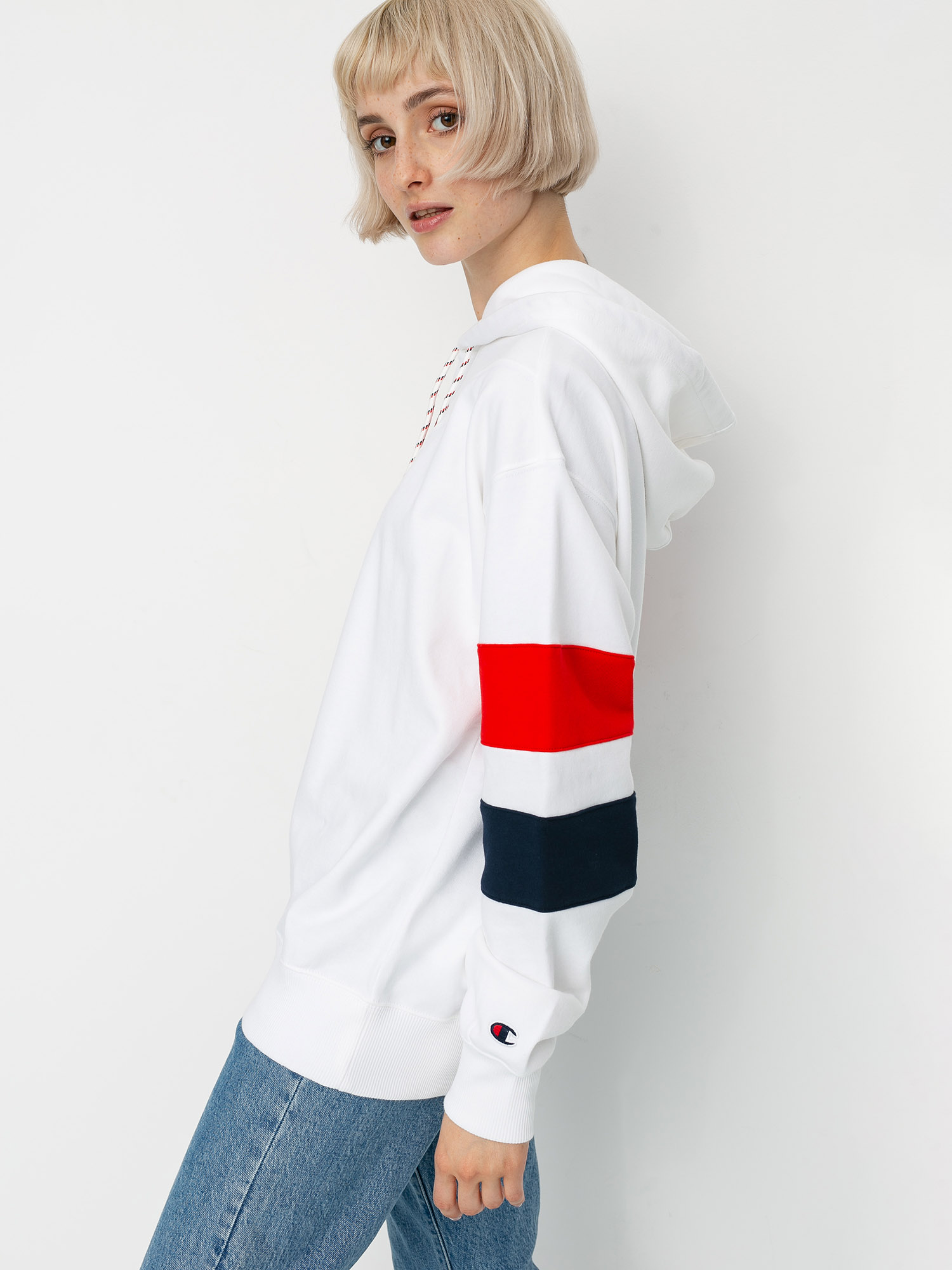 Champion Sweatshirt HD 112758 Wmn Kapucnis pulóver (wht)