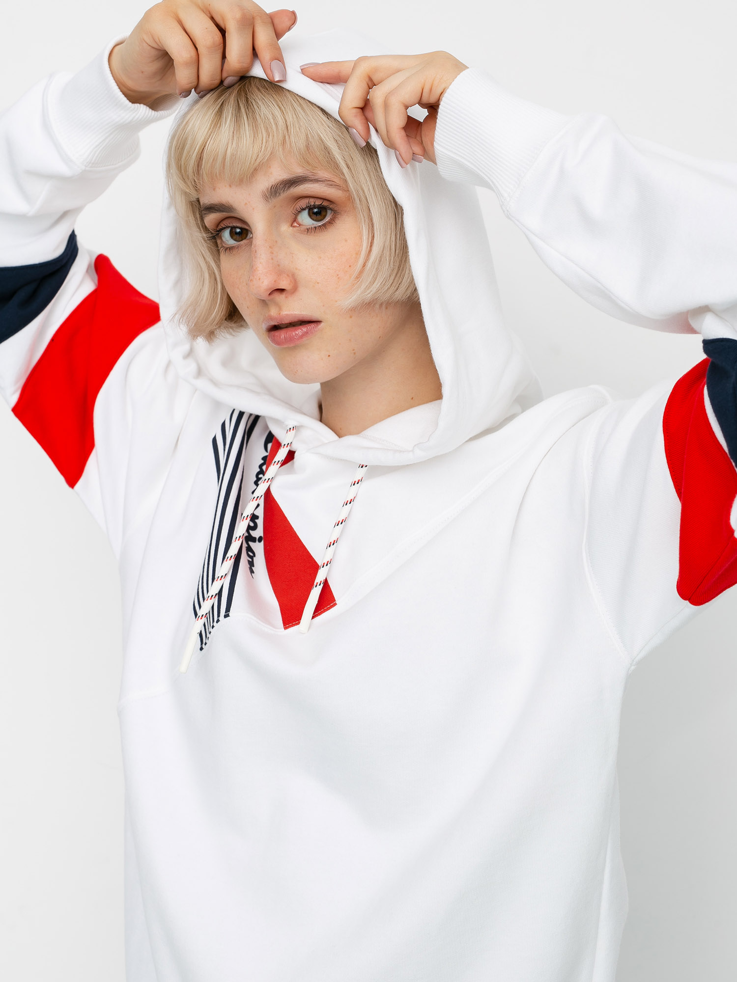 Champion Sweatshirt HD 112758 Wmn Kapucnis pulóver (wht)
